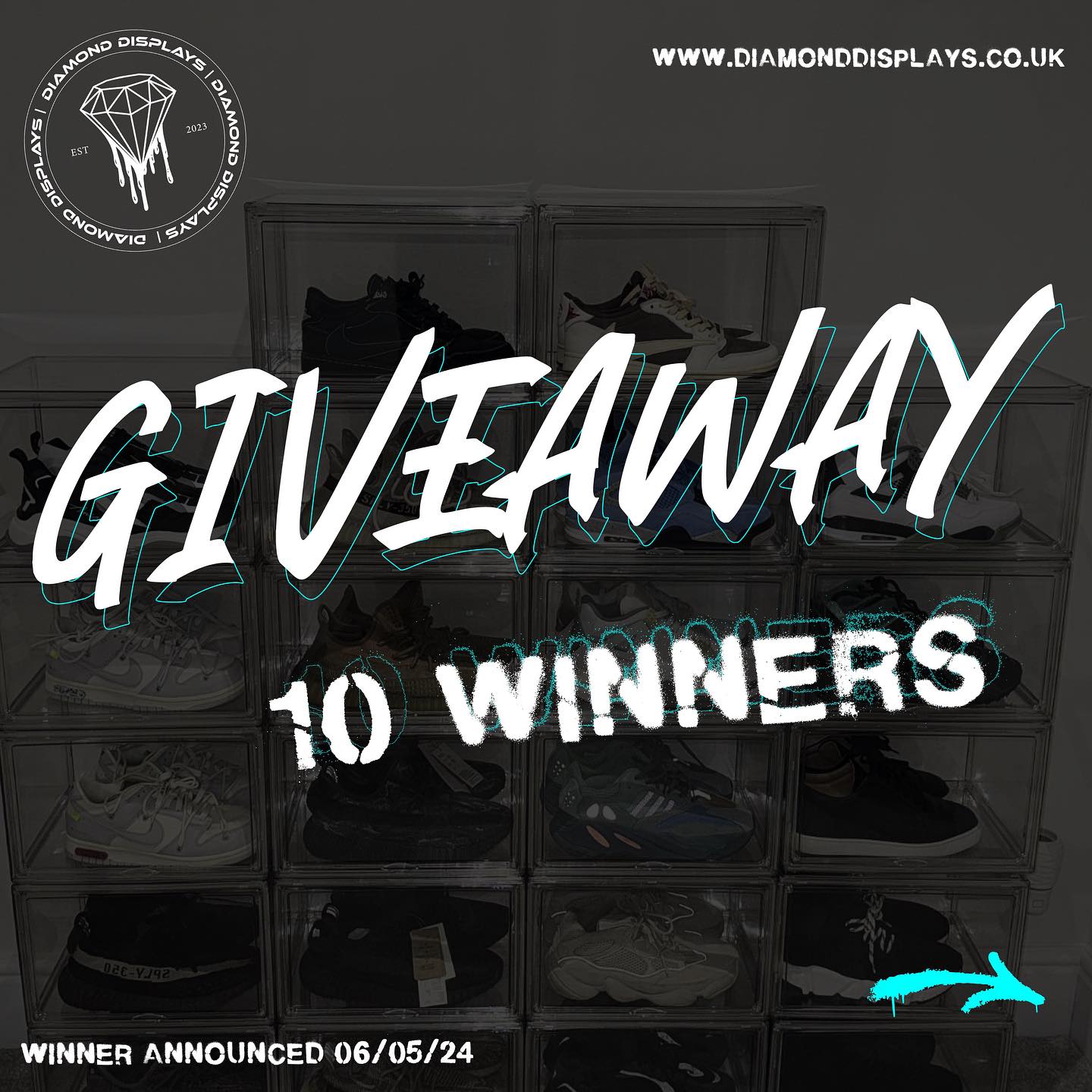 🐣💎 Happy Easter 💎🐣
It’s giveaway time! Be in with the chance to win FREE diamond display boxes in 3 simple steps. All you need to do is:
➡️ follow @diamond.displays
➡️ like and share this post
➡️ tag 3 friends (more tags means more entries!)
All rules must be followed or your entry will be void - we will check 👀
🚨 WINNERS ANNOUNCED ON THIS ACCOUNT ONLY🚨
ON THE 06/05/24
Good luck 💎
**This promotion is in no way sponsored, endorsed or administered by, or associated with, Instagram.
#hypebeastkicks #thesolesupplier #offspringhqcommunity #snkrskickcheck #sneakerhead #footlockereu #sneakerreel #trendingreels #reeltrending #reeltime #reelsinstagram #reelitfeelit #smallbusiness #reelgood #reelsinsta #explore #reelsdaily #reelsinsta #instareels #reelsviral #reelstrending #reelstrend #reeltrends #sneakerevent #shoestorage #insock #displayboxes #giveaway #giveawaytime #instagram