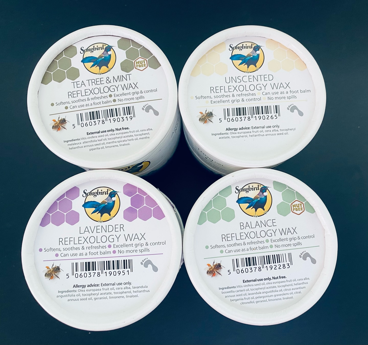 I’ve recently had a new order of gorgeous new waxes from @songbirdmassagewax. Choose between Lavender, hormonal balance wax, tea tree and mint (current favourite) or unscented if you need a treatment without a fragrance.
These are fabulous waxes to work with and leave your feet feeling nourished and smelling beautiful!
For facial reflexology, I love to use @zonefacelift elixir which glides over the face and smells divine.
You can ponder on which one to ask for when having a treatment 😊
#relaxreflexology #facialreflexology #reflexology👣 #reflexologist #songbirdwax #ziggybergman #relax #stamford #bourne