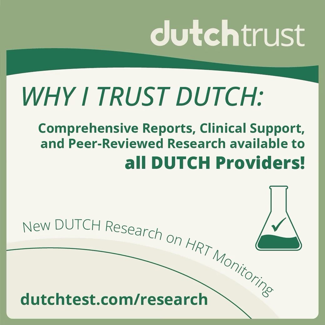 Why do I trust DUTCH?
DUTCH is committed to providing you with an evidence-based approach to integrative care through comprehensive hormone reporting, expert clinical education, and peer-reviewed research.
Their new research on monitoring estrogen replacement therapy is now available at dutchtest.com/research!
DM me for more info about the Dutch test and how you can schedule to have it done with me.
#DUTCHTrust #ProfoundlyChanged #DUTCHResearch
#functionalwellnesspractitioner #holistichealthcoach
#bodyintuition #mindbodyspirit #nutritionaltherapy #lifestyleeducator #functionalhealthcoach
#foodismedicine #weightmanagement #licensedmassagetherapist #reiki #shiatsu #bodywisdom #essentialoils #youngliving #montclair #aroundmontclair #uptownmontclair #montclairnewjersey #northjersey #newjerseyhealth #essexcounty #newjersey #uppermontclair #montclairnj #bodywisdom #bodywisdombybonnieberke #bonnieberke
Follow👉@bodywisdombybonnieberke