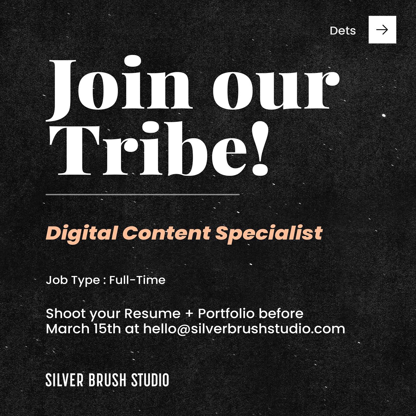 Join our team as a Social Media Specialist! If you’ve got the skills, send us your credentials. Or if you know someone perfect for the role, tag them in the comments below! 🚀 #Hiring #SocialMediaExpert
Last date to apply : 15th March, 2024
#creativeagency #brandingagency #copywriter #designstudio #digitalmarketing #careers