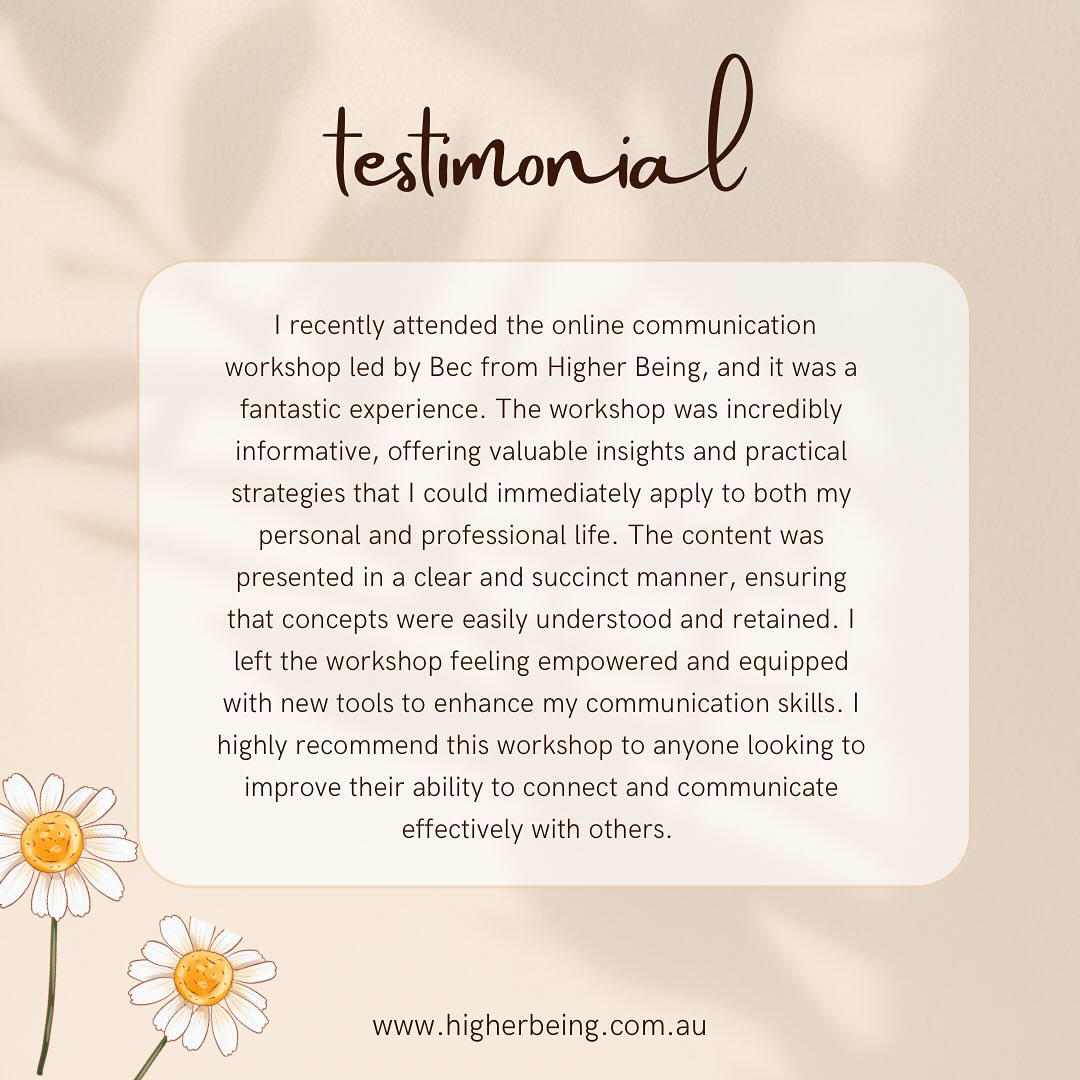 ✨So much gratitude for the feedback coming in from my online version of Better Communication 🙏 Thank you to those who have already jumped on and enrolled! I’m overwhelmed with the response so far🫶🏻 see link for workshop in bio ✨