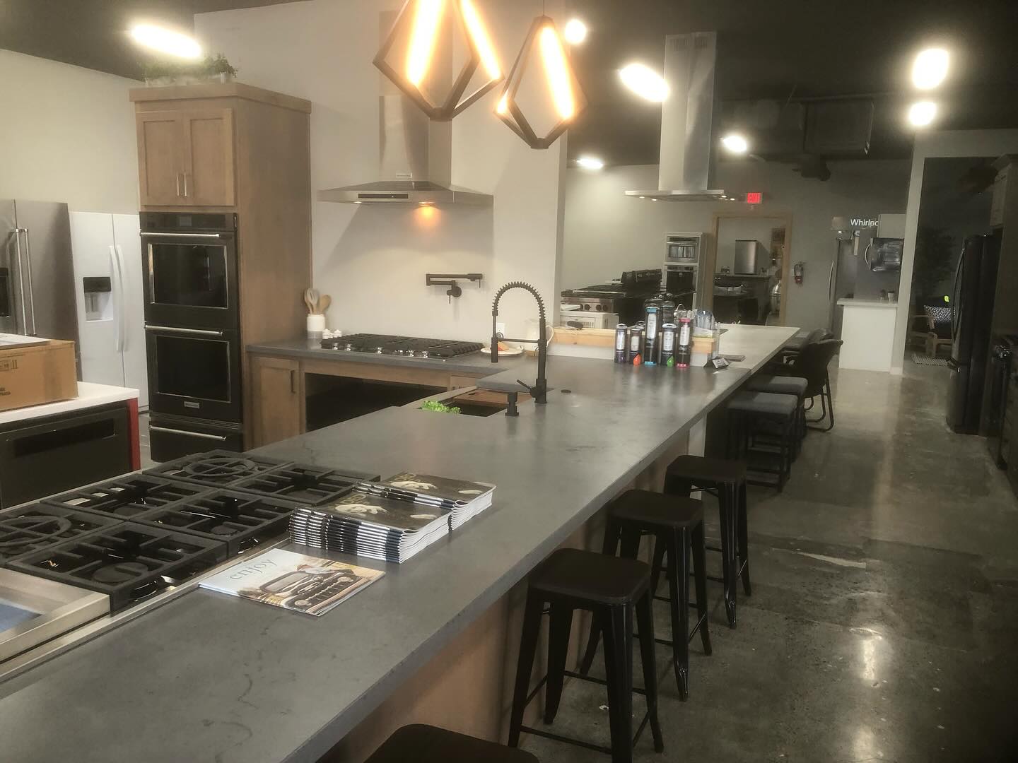 If you haven’t been yet, go down to @hudsons_appliance in Chico and check out these concrete countertops we made! #chico #concretecountertops #local #handmade #kitchen #kitchendeign #countertops #kitchenrenovation #concrete #dustycrete #kodiakpro #interiordesign