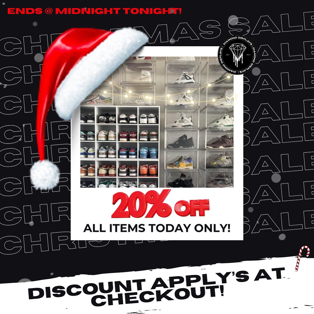 🎄TODAY ONLY! 🚨
Single Boxes - £12
2 Pack - £24
5 Pack - £60
10 Pack - £112.50
20 Pack - £208
DISCOUNT APPLIES TO EVERYTHING!
AUTO DISCOUNT AT CHECKOUT!
LAST DAY TO ORDER TO ENSURE YOUR ITEMS ARRIVE BEFORE CHRISTMAS
Orders placed after today cannot promise christmas delivery!!
#hypebeastkicks #thesolesupplier #offspringhqcommunity #snkrskickcheck #sneakerhead #footlockereu #sneakerreel #trendingreels #reeltrending #reeltime #reelsinstagram #reelitfeelit #smallbusiness #reelgood #reelsinsta #explore #reelsdaily #reelsinsta #instareels #reelsviral #reelstrending #reelstrend #reeltrends #sneakerevent #shoestorage #insock #displayboxes #jordan1