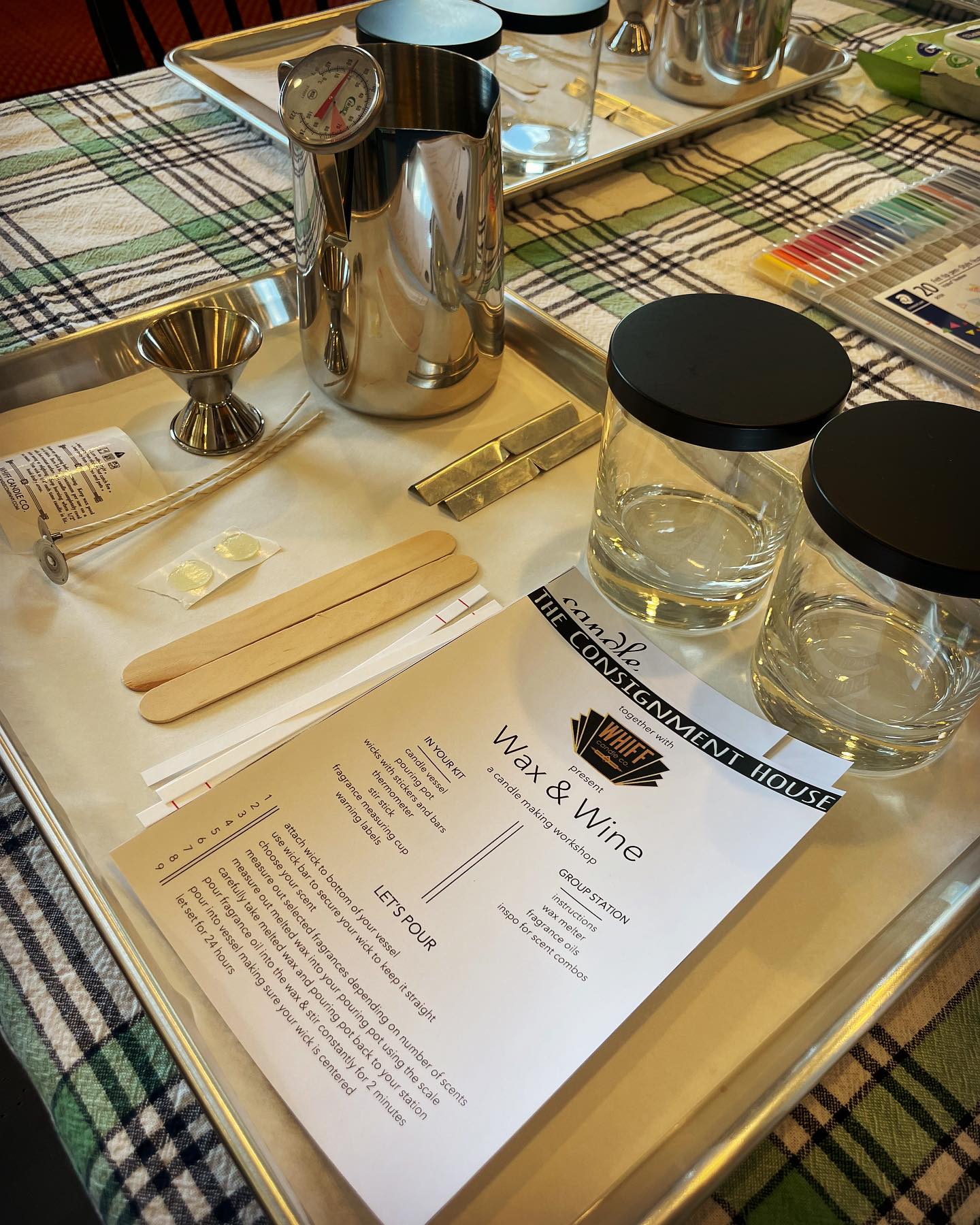 Our first Wax and Wine event with @theconsignmenthouseeastcobb is about to start. We’re so excited.
#whiffcandlecompany #whiffcandleco #waxandwine #theconsignmenthouseeastcobb #soy #handpoured #letsparty