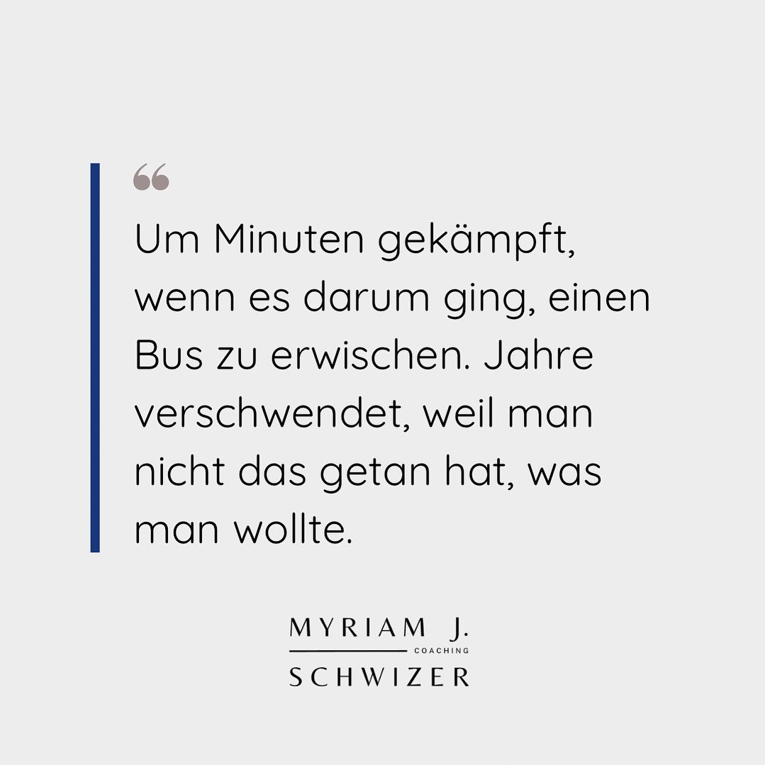 Was zählt wirklich? Wofür willst du deine Zeit und Energie einsetzen? Und was, wenn es eigentlich gar nicht darum geht, zu kämpfen und zu funktionieren, sondern wirklich zu leben?
#lebenszeit #zeitistkostbar #mindset #loveyourlife #getactive #whatreallymatters #lifecoachzürich #coachingzürich #myriamschwizercoaching