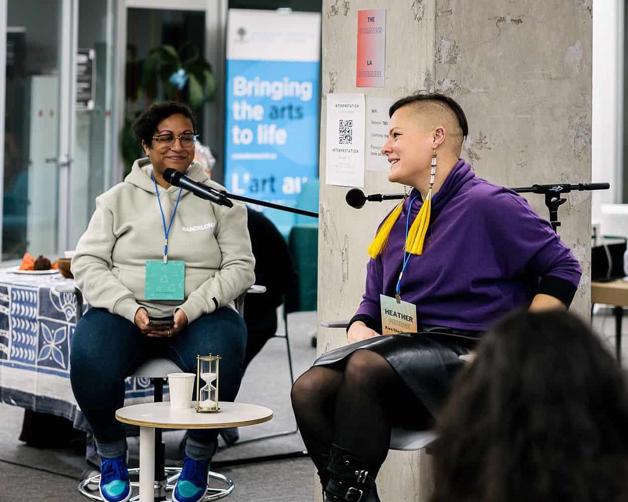 As we reflect on this difficult times, it remind us that art has so much value beyond arts sake. It’s been a form of protest, resilience and has always given voice to those who are being oppressed. This image is courtesy of our friends @massculture_ and shows our founder Parul Pandya (Community Impact Consulting) @communityimpactconsulting and Heather George (Canadian Museums Association) @musecdn during the Play-Go-Round event at the ASO Convergence in January 2023.
📸SARIENA LUY & JAZMINE SNOW
#artsequity #decolonization #communityarts #artsforsocialchange