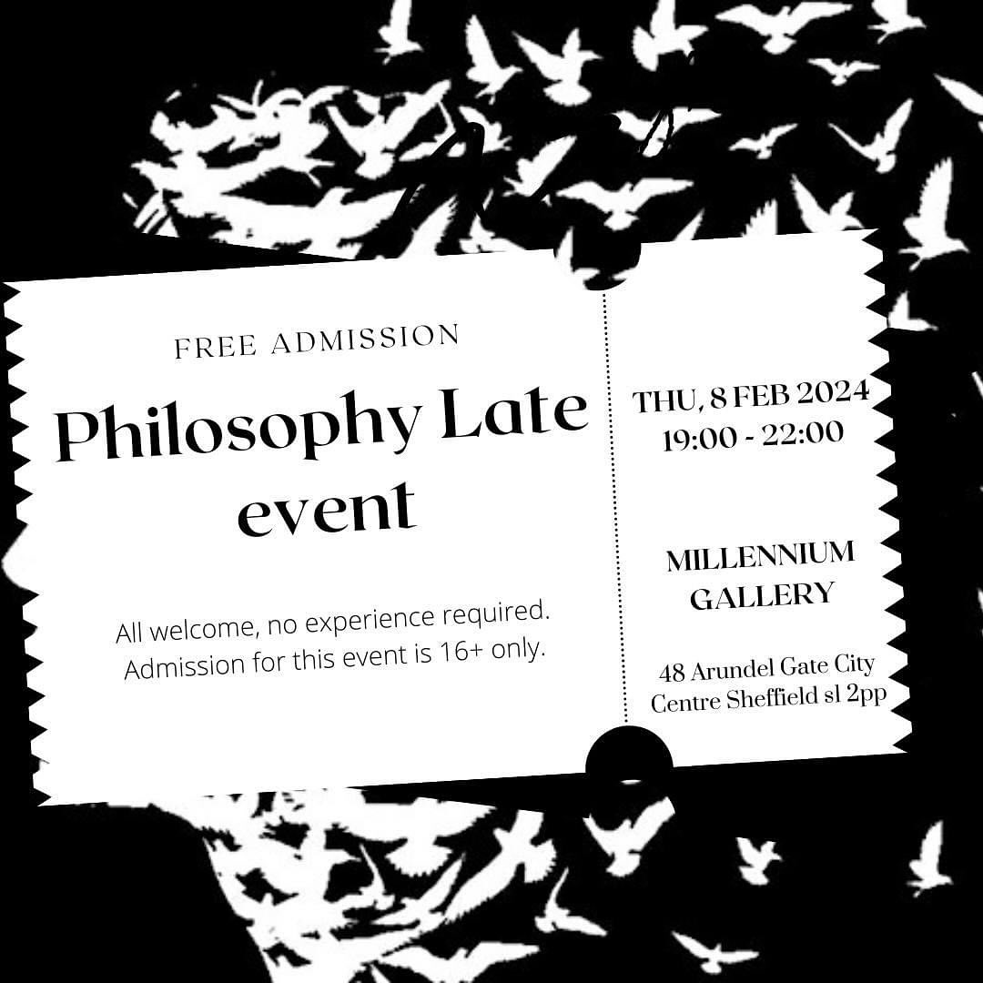 Join @great_lockrobin and others for a night of philosophy, art and booze at Millennium Gallery, Sheffield. All welcome, no experience required. Admission for this event is 16+ only.
@Sheffield Museums
#ThinkTogetherSheffield #sheffieldissuper #p4c #philosophy #publicart #whatsonsheffield