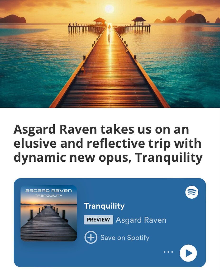 Another great #musicreview for Asgard Raven’s latest tune Tranquility!! 🎸
#newmusic #musician #musica #indierock #britpop