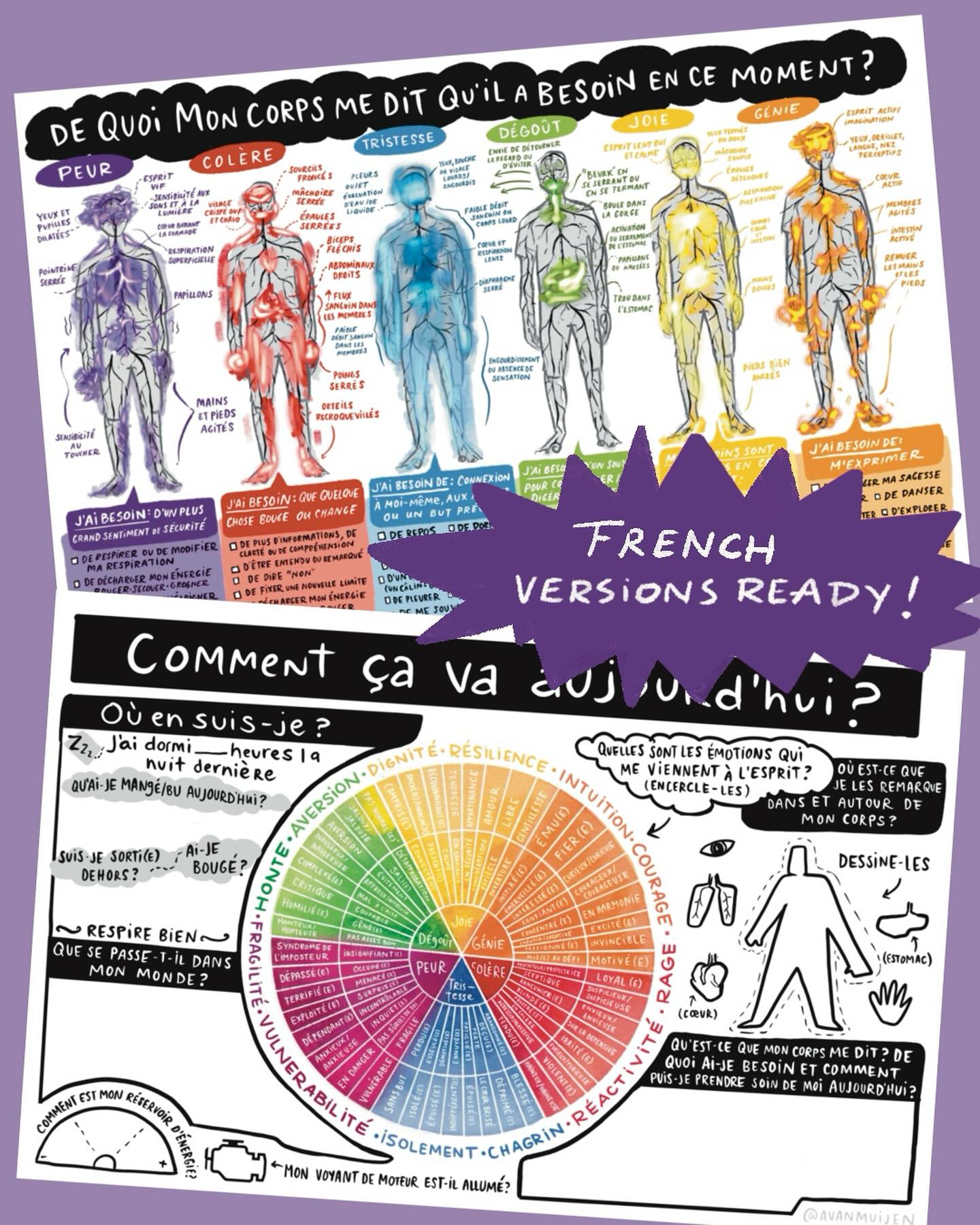 French versions are ready!
#feelingswheel #somaticexperiencing #emotionwheel #therapistsofinstagram
