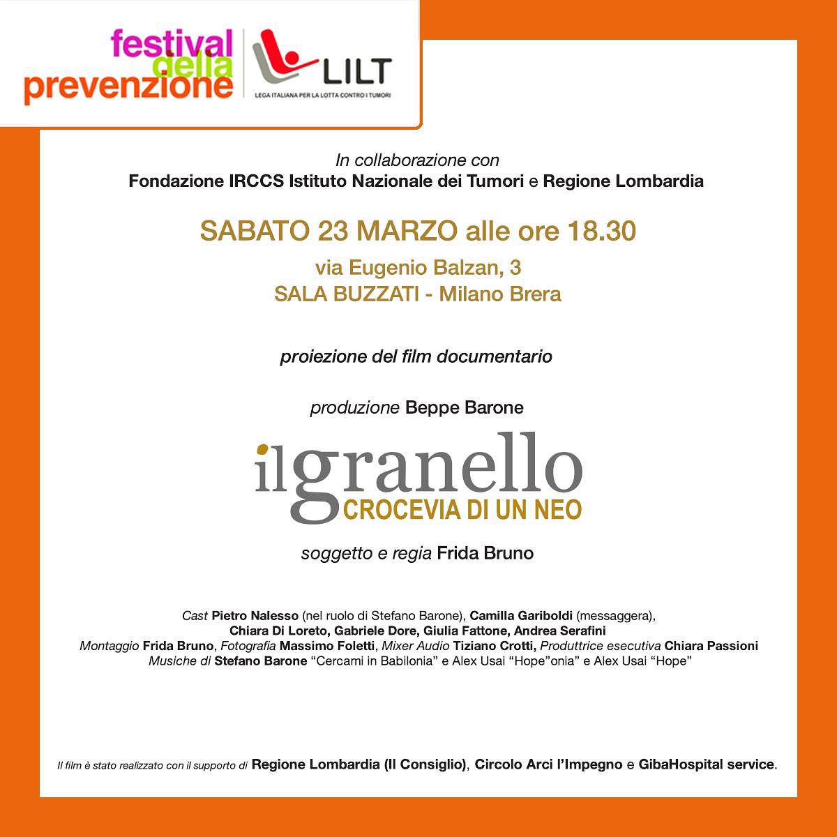 Vi aspettiamo domani al festival della prevenzione Lilt - Modera il dialogo ILARIA FRATONI
https://festivaldellaprevenzione.it/
#lilt #humanitas #melanoma #prevenzione #documentario #cortometraggio
