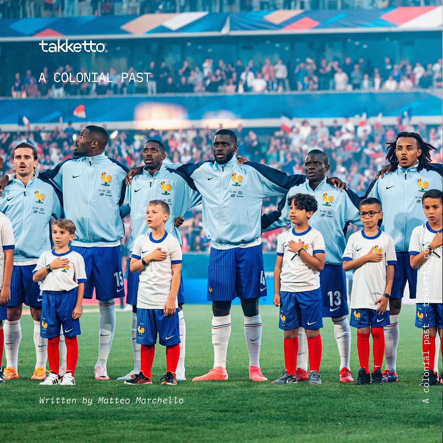 The relationship between the French national team and internal politics has always been very close. Les Bleus have represented the French nation by translating the contradictions of society, stemming from a colonial past yet to be resolved, onto the sports field.
The victory of the World Cup in Saint Denis in 1998 seemed an important stage of reconciliation between the various elements of society; Zidane, dominating the home World Cup, had suddenly become the face of a France that had forgotten the internal fractures between French people of different generations and social classes and had presented to the world a country with a single soul behind the three colors of the flag.
Unfortunately, however, the usual problems resurfaced almost immediately, and Benzema became the symbol of all the racial hatred traditionally directed at French people of Maghrebi origin and Muslim religion who lived in the banlieue, spoke non-academic French, and were fundamentally on the margins of society.
He soon found himself the target of all those nationalist parties that have always fanned the flames of not-so-latent xenophobia, a result of a post-colonial present that is difficult to manage.
The 2024 European Championship in Germany has been the latest stage in this difficult journey. On the eve of the continental tournament, in fact, President Macron dissolved the Parliament and called for new elections following the European elections in which the far-right party Rassemblement National gained a large number of votes.
Quickly, Euro ‘24 once again became a platform for political debate. The rather bipartisan call by Kylian Mbappe to avoid voting for extremist parties was followed by Marcus Thuram’s much more incisive appeal, identifying the political thinking of the national far-right as a source of hate and division in the country.
The elections will be held on July 7, seven days before the final: a rather intense period is anticipated under the shadow of the Eiffel Tower.
Written by Matteo Marchello @brigatacavallino
#equipedefrance #zidane #mbappe #footballhistory #art #footballart #takketto_