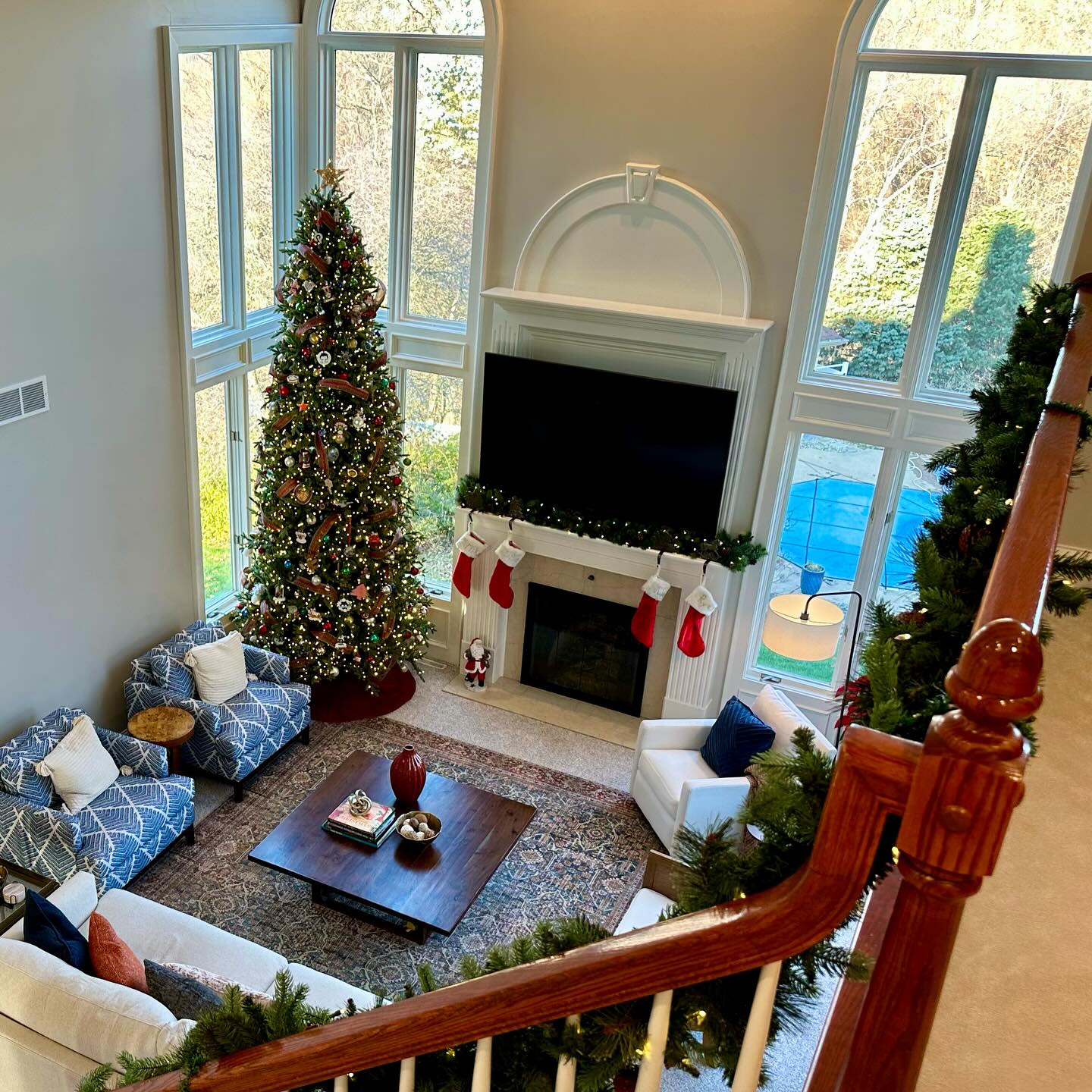 Growing up in Virginia my family always cut down a 12 ft Christmas tree on our property each year (and yes it was a big process) and this pic of our clients great room is bringing back all the memories.
We visited this Pittsburgh project to put some finishing touches on the great room last month and I love seeing how it seamlessly transitioned from everyday living to holiday entertaining.
.
.
.
.
.
#holidaydecor #hugechristmastree #holidayentertaining #baltimoreinteriordesign #marylandinteriordesigner #homefortheholidays #hillhousedesignmd