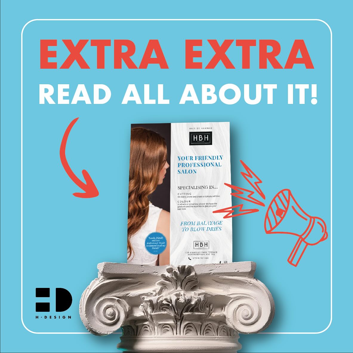 🌟🌟 Check out the new flyer design for @hairbyhannah34 HBH Salon! 🌟🌟
Always nice to be part of a good hair day! 💁🏻♀️
#flyerdesign #graphicdesign #northamptonsalon #northamptongraphicdesign