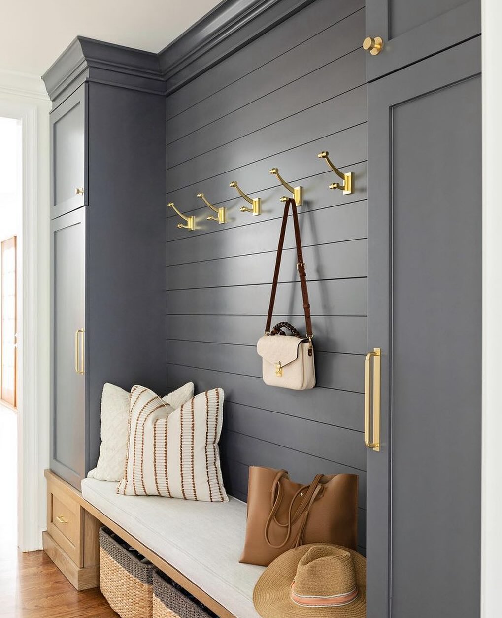 With more rain headed our way I thought I’d share some simple tips on organizing your mud room, check out the link in our profile for details.
Our mudroom was one of the first projects I thought we’d tackle after the upstairs updates, but after a year and a half we’ve only made it as far as tearing out the shower turning it into a more useful storage closet. Too many other things requiring our time and money right now.
It’s far from pretty right now but designing a home is a process and doesn’t happen overnight so I’m enjoying this inspiration from @ashleymartinhome
.
.
.
.
.
#mudroominspo #mudroomdesign #mudroombench #functionalspaces #marylandinteriordesigner #hillhousedesignmd #gooddesignisworththewait