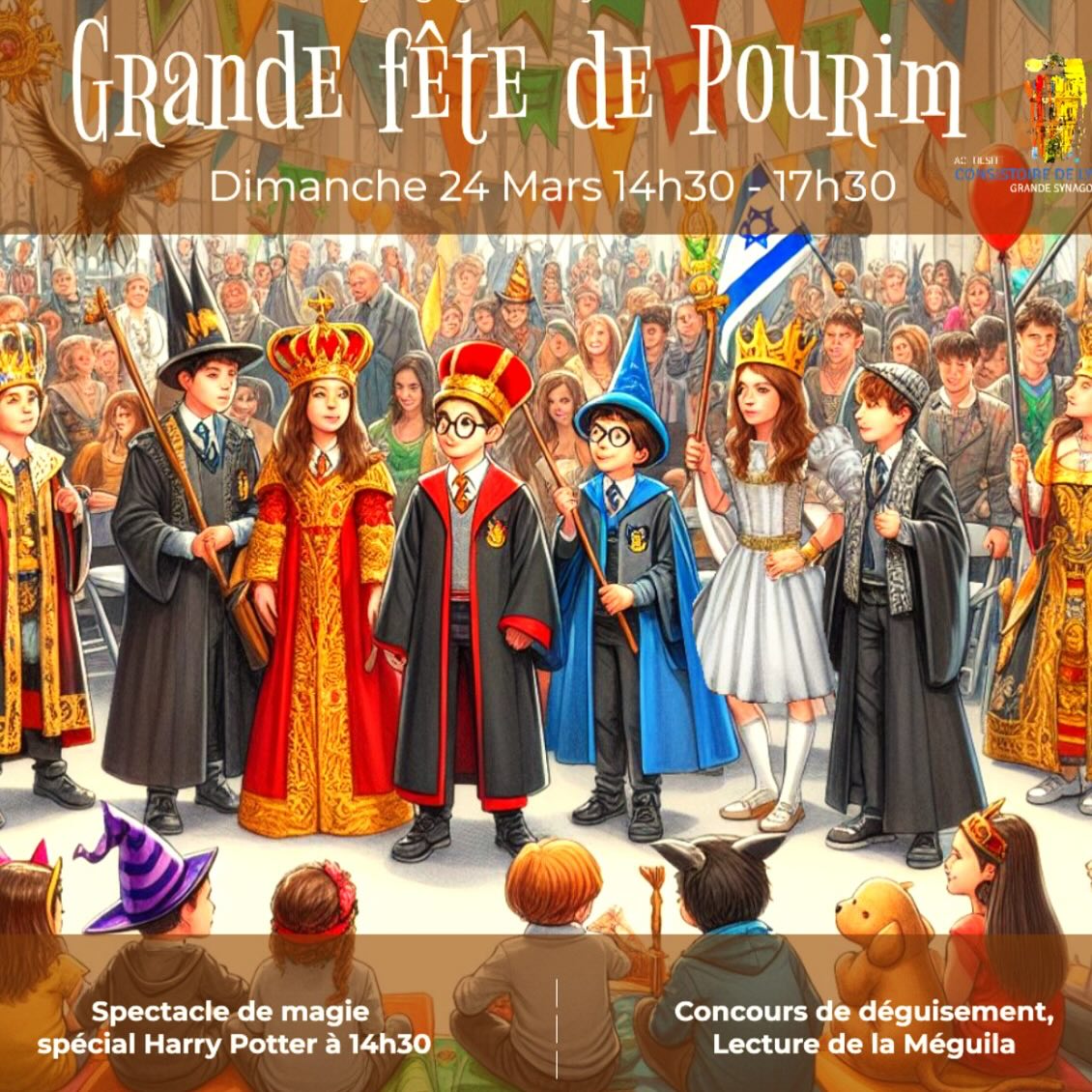 Retrouvez nous à la @grandesynagoguelyon pour un Pourim mémorable 🥳 autour du thème Harry Potter 🪄
#pourim #pourimsameah #synagogue #jewish #communautejuive #acitilsitt #grandesynagoguedelyon