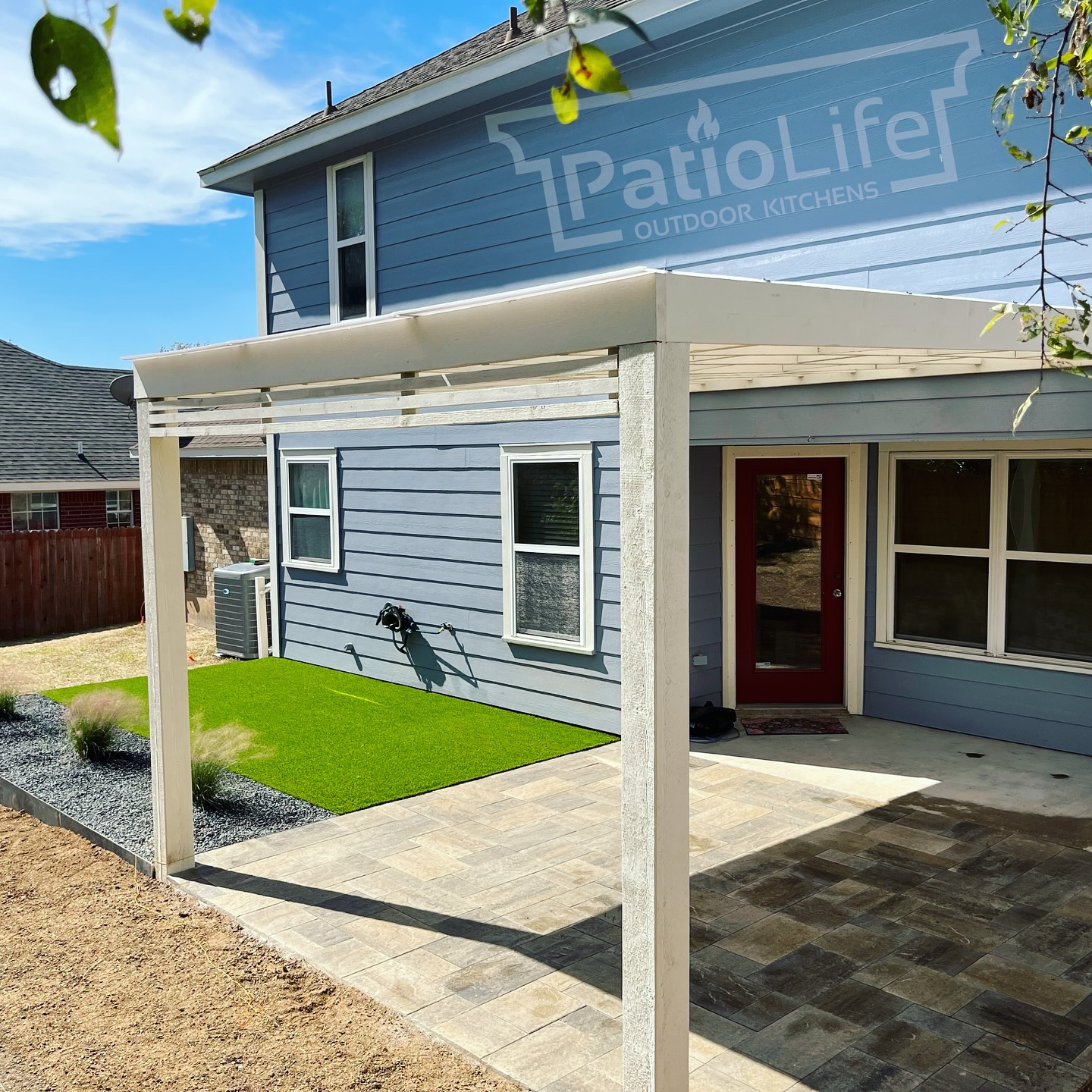 Patio covers can create a space that you can add lighting, fans, heaters, etc. (in addition to blocking direct sunlight of course 😉). #PatioLife