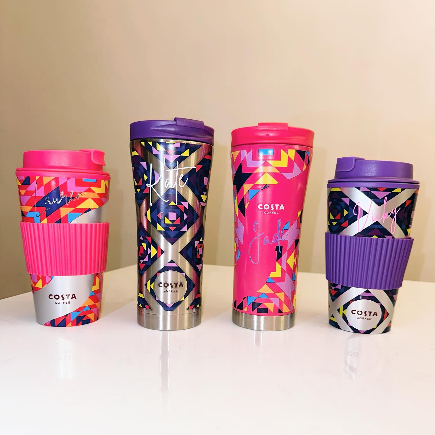 Launching tomorrow in Costa stores but available to buy on our website NOW!!
We are totally obsessed with these! Are you team pink or purple?!
Shop via shopping bag icon x