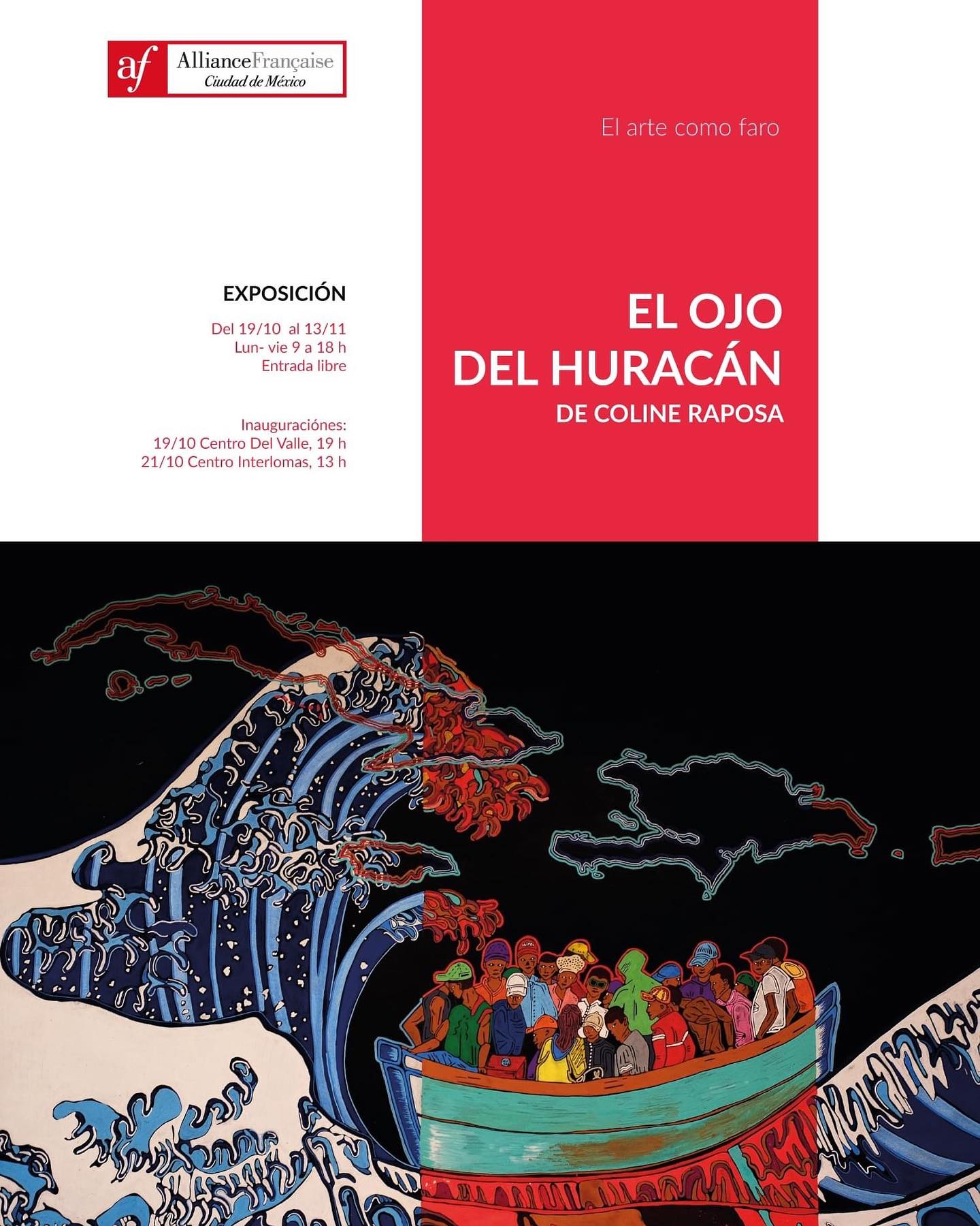 ¡No se pierdan la exposición El ojo del huracán de Coline Raposa!
En los centros Del Valle e Interlomas del @af.mexico encontrarán distintas obras de @colineraposa que nos invitan a pensar en el caos y la crisis del día a día, pero también en el punto en el que todo es calma. Sus pinturas son un viaje reflexivo desde su experiencia viviendo en Latinoamérica.
#RevistaLME
#arte #exposición #expodearte #alianzafrancesa #alianzafrancesamexico #colineraposa #elojodelhuracan #francia #méxico