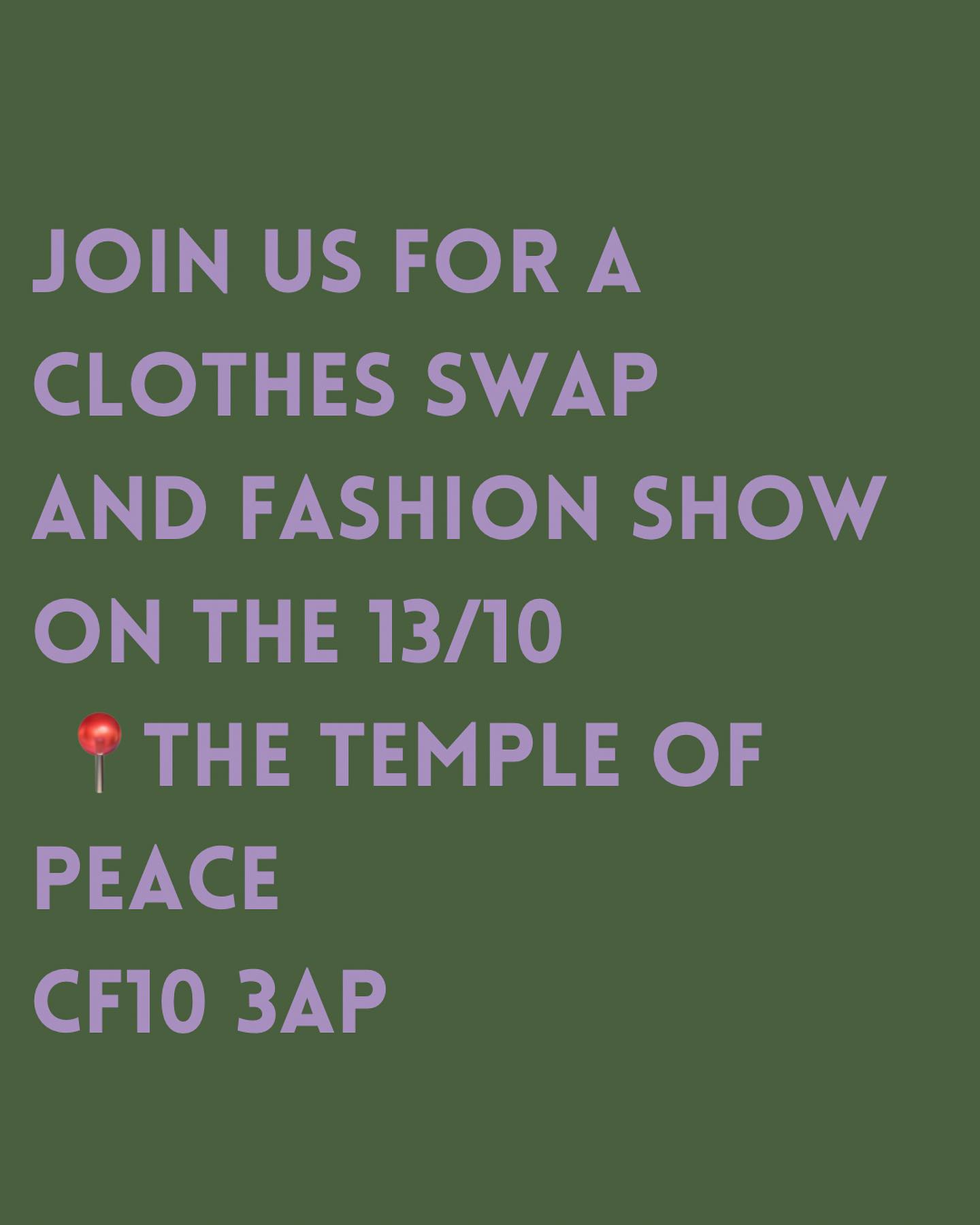 Less then a week to go before our sustainable fashion show and clothes swap!! Grab your free tickets using the link in our comments 💗#climatechange #cardiff #cardiffevent #cardiffuni #cardifffreshers