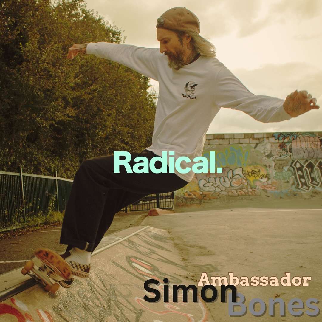 Say hello to our new Radical. Ambassador
This summer we spent a lot of our time out on the road travelling from event to event and not only was it our best summer yet, but we met some super rad people!
One of those was the awesome @flow.state.bones aka Simon Bones.
We instantly clicked as Simon shares a lot of the same core values as the brand, and after many lengthy chats and messages we all decided it would be great to have him as a brand ambassador.
Simon says (stand up) “I’ve been a mental health supporter for a number of years now, leading a men’s group, various ceremonies and retreats. My latest venture is exploring the ‘flow state’ found in board sports and how this can translate into being embodied at times when life gets hard.
Not only does Radical. have roots in my favourite board sports; Surfing, Skateboarding and Snowboarding, they’re also mental health advocates, supporting a mental health charity. This is awesome!”
We are always interested in meeting and chatting to everyone, especially if they want to get involved with the brand, so if you’re interested then feel free to drop us a message.
Stay Rad everyone.
Photos: @dartsnaps
#rideformentalhealth #ambassador #radicalclothinguk #stayrad #rad #skate #surf #mentalhealthawareness #mentalhealth #surfing #snowboarding #clothingbrand #clothing #accessories #radical #surfer #skateboard
