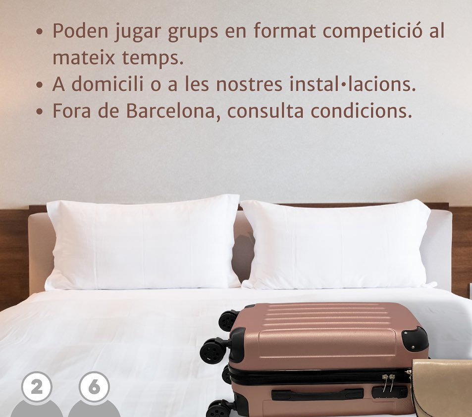 El nostre hall escape que pots jugar a casa, a les nostres instal.lacions, a un hotel o amb @creuersmarenostrum
Vols jugar en format competició al mateix temps?
Contacta’ns i en parlem!