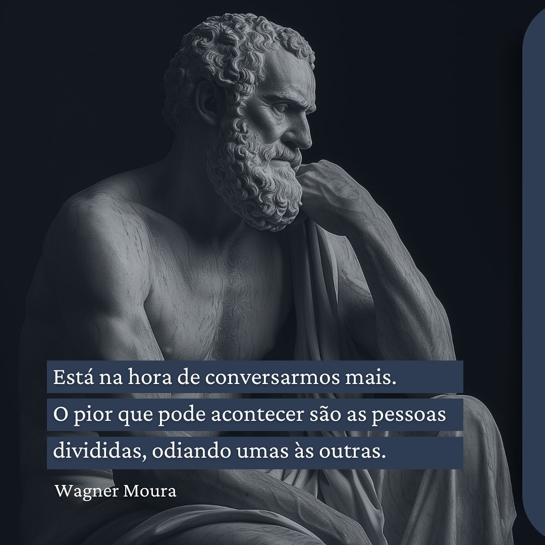 (...) acho que está na hora de conversarmos mais. O pior que pode acontecer são as pessoas divididas, odiando umas às outras. Wagner Moura em entrevista ao Jornal O Globo.
Recentemente, uma aula me lembrou que a Filosofia nasceu na Pólis, num compromisso com a coerência da articulação lógica argumentativa que, admitindo a crítica e o discurso plural, se estabeleceu no alvorecer da democracia.
Vivi meus primeiros vinte anos sob a ditadura no Brasil, e ouvindo que a democracia era um bem maior, a ser resgatado. De 1985 pra cá, já são quase quarenta anos dessa reconstrução, e a gente gosta de acreditar que, uma vez conquistado algo que desejávamos, isso será para sempre nosso. Assim, acabamos por ignorar que piratas estão sempre à espreita.
Há muito o que discutir acerca da democracia no Brasil. As injustiças que ela guarda pousam na mesma prateleira da corrupção, marca registrada da nossa história. Mas discutir a democracia não é ameaçá-la. Ao contrário, é o único caminho para edificá-la.
Quando foi que perdemos a pluralidade dos discursos? Quando foi que paramos de conversar, dialeticamente, sobre nossas diferenças? Não se trata de obter consenso. São até imperativos a possibilidade e o direito de discordarmos. Isso é democracia. Mas se só ouvimos os ecos do nosso discurso, se nos blindamos às diferenças, e se acreditamos na violência como um recurso legítimo, estamos nos tornando zumbis fanáticos – aqueles que servem, em desvario, a um suposto deus; e entregam a ele nossas escolhas e nossa própria consciência.
#elizamacielpsicanalise #astrologiapsicologica #psicanaliseclinica #psicanalista #autoconhecimentotransforma #astrologiaevolutiva #posmodernidade