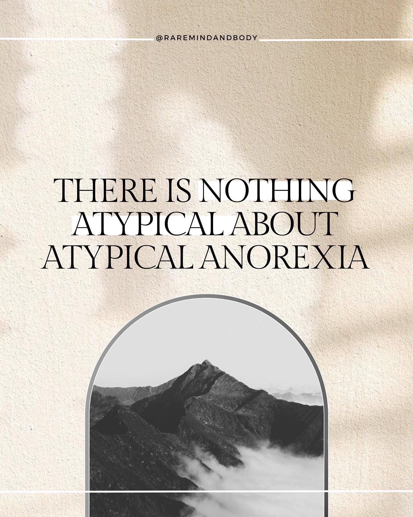 Eating disorders impact people of all body sizes, and body size tells you nothing about a person’s diagnosis. There is nothing atypical about “atypical anorexia,” and the restriction can be equally as serious as it would be with low body weight. If restriction is impacting your life, you are deserving of quality care.
In need of care? Contact us at raremindandbody.com or (586) 675-8424
#edawareness #edrecovery #edsupport #edtreatment #foodfreedom #eatingdisorderawareness #eatingdisorderrecovery #eatingdisordersupport #eatingdisordertreatment