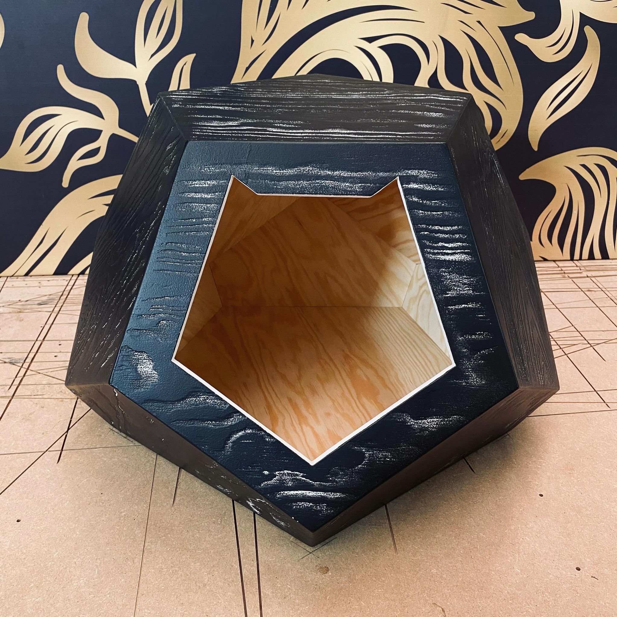 Been working on some new dodocahedron catshelters.
There’s a new custom build design with a round entrance for a very special customer constructed in birch plywood, an ultralight yet sturdy open version in poplar plywood for the cats who don’t like to hide, and the sandblasted pinewood ply version with a twotone lacquer finish outside and an ultramatte varnish finish inside.
As you can see this design is available in any thinkable finish, custom build to enhance your own personal space.
Bespoke cat furniture!
#furnituredesign #catshelter #custombuilt #bamboo #cat #tiger #poplar #architectural #birchplywood #sustainable #durable #ecofriendly #design #bespoke #catshelter #dodecahedron #gogreen #handmade #pine #interiordesign #catdesign #sleepinghubs #handmadeinbelgium #catcave #makersgonnamake