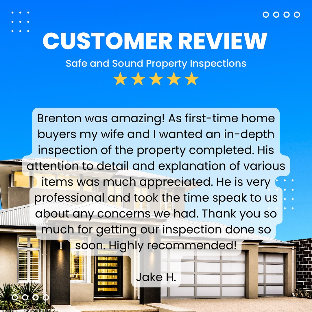 Thank you Jake for the kind words! We love happy customers! Enjoy your new home!
#homeinspection #homeinspector #homeinspections #homeinspectionfinds #home #house #homeowner #safeandsound #peaceofmind #diy #realestate #realtor #templetx #beltontx #saladotx #centraltx #centraltexas #centraltexasrealestate #review #fivestars #fivestarreview #happycustomer