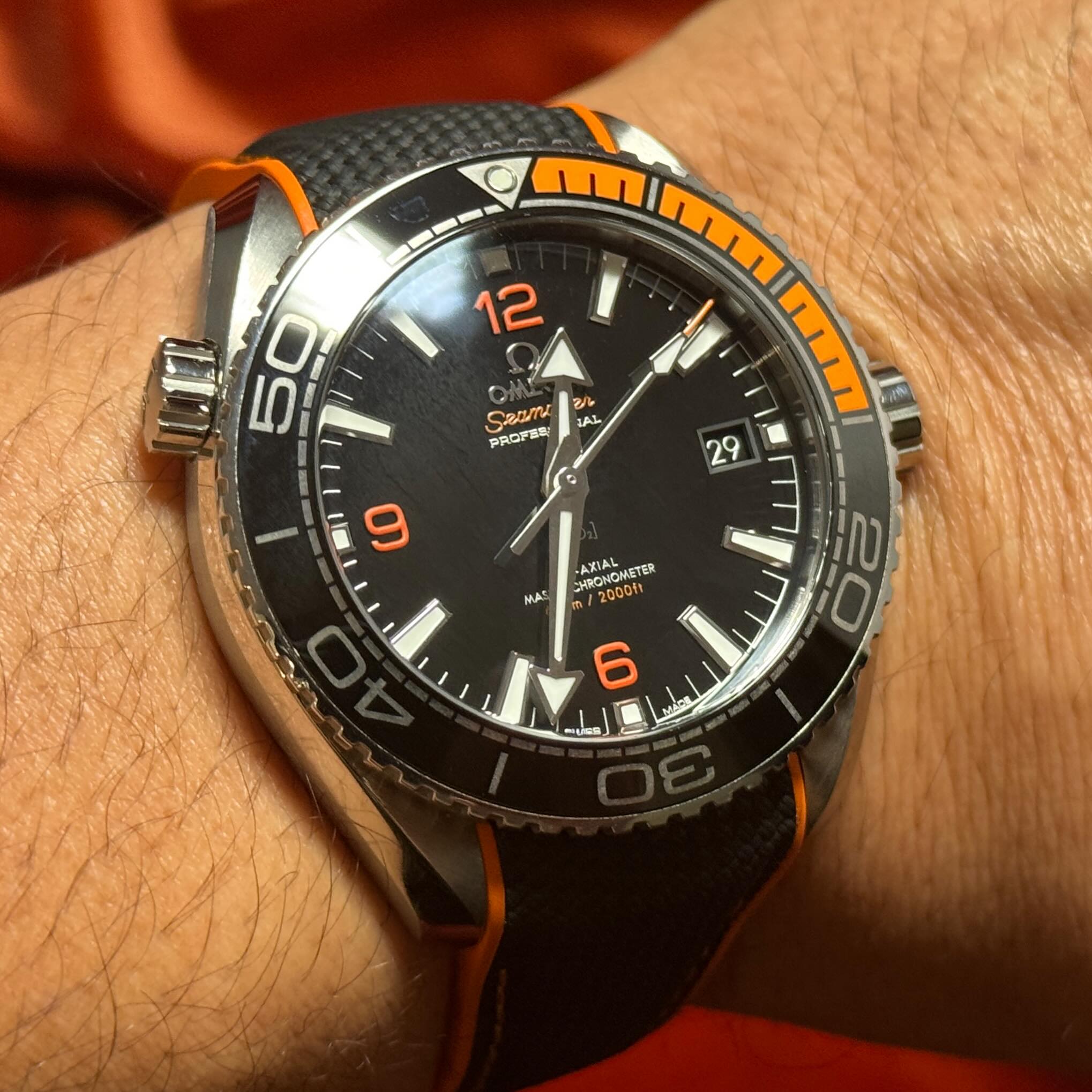 What’s on your wrist today? Let’s see it! Omega Seamaster Planet Ocean 600M 43.5 Steel on Rubber - 215.32.44.21.01.001 - DM for more info