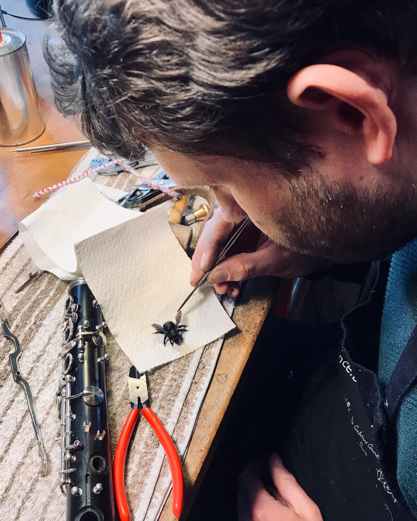 Manchmal gibt es Wichtigeres zu heilen als ein Instrument. #holzbiene #spreewald #altzauche