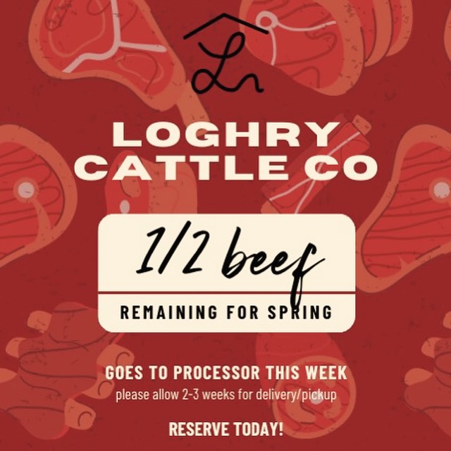 Only one half left! Stock your freezer for BBQ season, ready for delivery or pickup in a few weeks 🐮