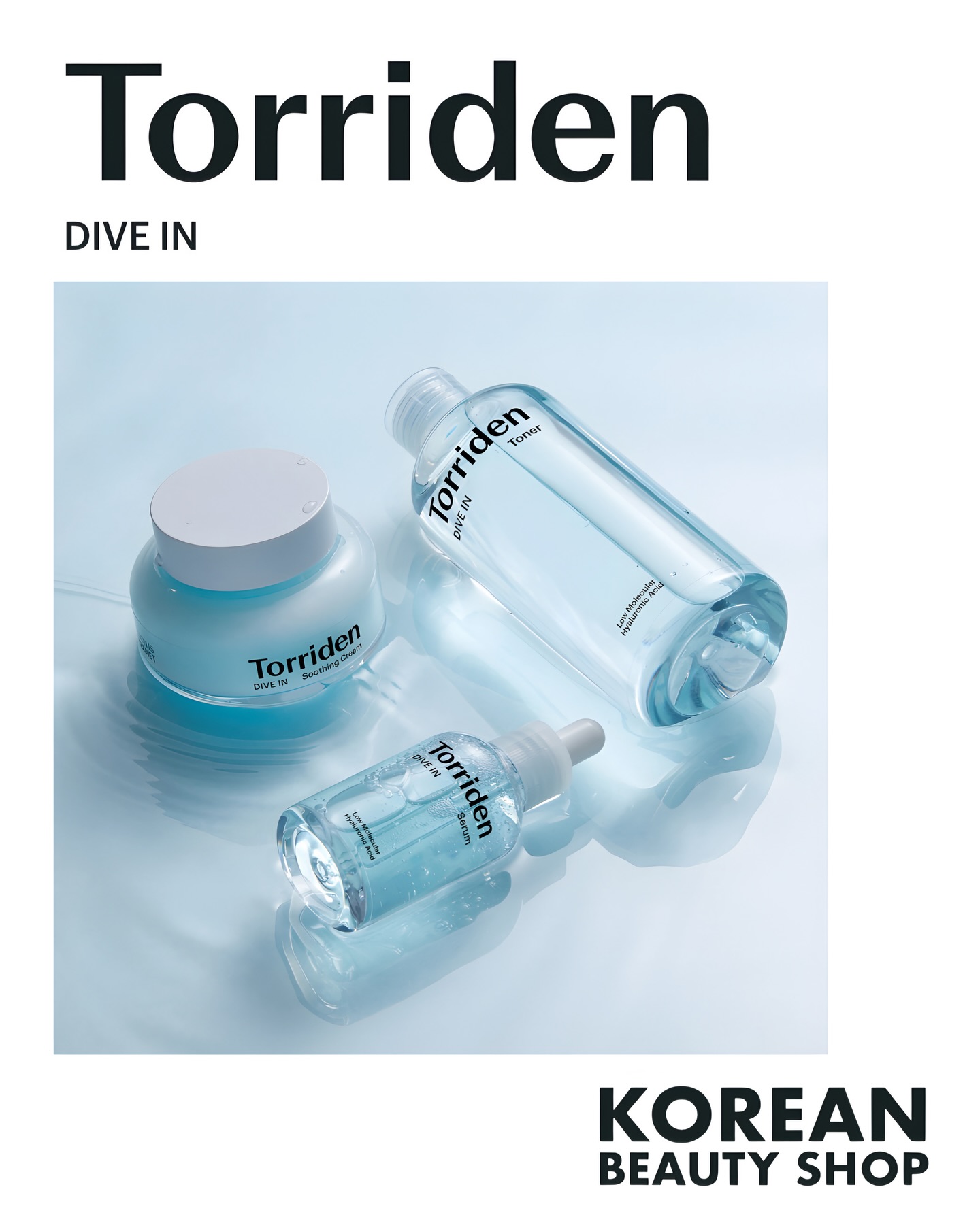 Descubre "Dive-in" de Torriden. Un oasis de hidratación y frescura que transformará tu piel gracias a la sinergia de sus ingredientes: cinco tipos de Ácido Hialurónico de bajo peso molecular, Ceramidas y Pantenol. Su avanzada fórmula consigue penetrar las capas más profundas de la piel para mejorar la elasticidad y combatir las señales del envejecimiento desde dentro hacia fuera 💦 Encuéntralo en exclusiva @koreanbeautyshop_eu #Torriden #PielPorcelana #OasisHidratacion #GlowCoreano #ElixirDeHidratacion #AcidoHialuronico #SecretosDeKBeauty #KbeatyEspaña #KBeautyPortugal #PielHidratada #PielSeca #PielMadura #Elasticidad #ResplandorCoreano #HidratanteCoreano #PielLuminosa #CuidadoDeLaPielCoreano #SkincareCoreano #KBeautyParaTi #KBeautyRevolution #CosmeticaCoreanaDeluxe #HidratacionFacial #Mujer #RutinaFacial #MarcasCoreanas #PielMadura #PielGrasa #PielMixta #Poros #Acne #Belleza