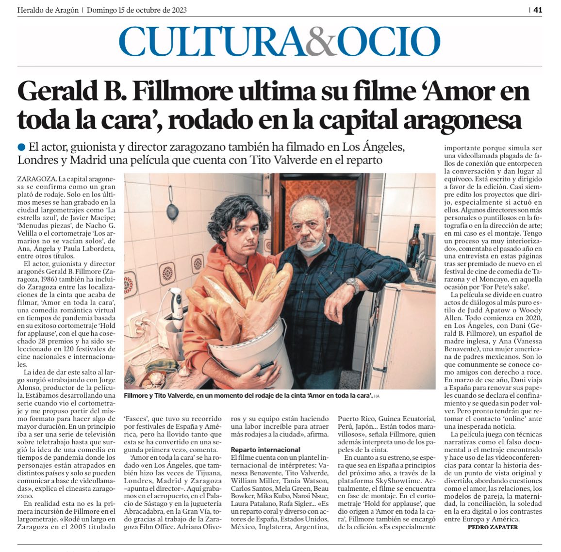 It’s a wrap! Finalizamos ya el rodaje de nuestra peli! 🎥🤩Gracias @pedro.zapater @heraldo_aragon #comingsoon AMOR EN TODA LA CARA
.
.
.
#amorentodalacara #cine #rodaje #filming #spain #cineespañol #cinearagones #titovalverde #pelicula #movie