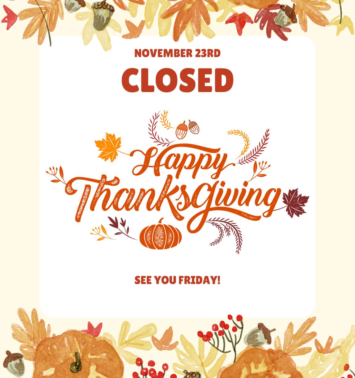 Happy Thanksgiving rom the UP Sport & Spoke 🍁
What are you most grateful for today?
#thanksgiving #gratitude #thankfulgratefulblessed