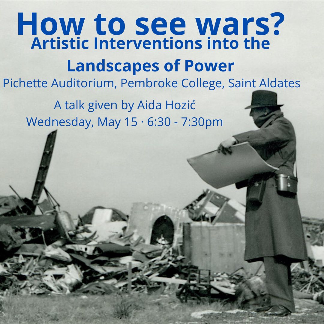 “Wars are ubiquitous in the everyday lives of people who imagine themselves living in peace. Yet, it is easy not to see them, even if they are constantly in the news. In this lecture, guided by works of Paul Nash and others, Aida Hozić, Associate Professor of International Relations at the University of Florida, whose research is situated at the intersections of feminist political economy, cultural studies, and international security, proposes that to see wars, we must look sideways, elsewhere, outside of the frame of the visuals served to us daily.”
In collaboration with Oxford Festival of the Arts, we are excited to invite Aida Hozić, Associate Professor of International Relations at the University of Florida, to give this talk which will give insight on artistic interventions into the landscape of power within the context of the paintings of Paul Nash. This will take place on Wednesday 15th May at 6.30pm.
Tickets are linked on our website and in the link in bio.
