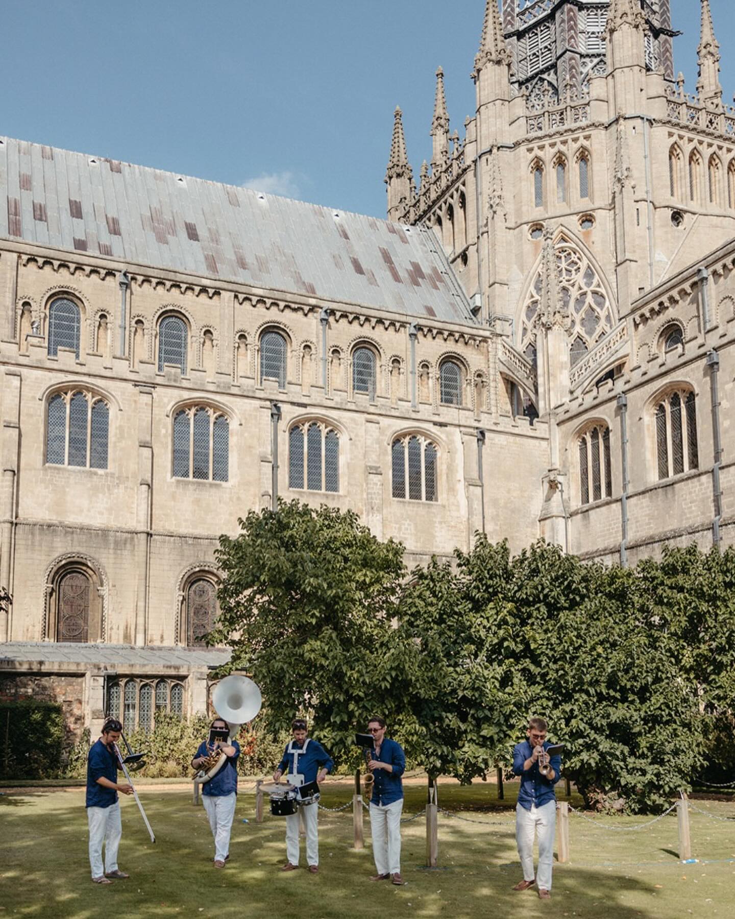 @ely_cathedral wedding
.
.
.
#TheLondonStrollers #RoamingBand #LondonRoamingBand #BrassBand #StrollingBand #AcousticBand #LuxuryEvents #LuxuryWedding #InternationalBand #London #EventProf #WeddingPlanner #LondonBrassBand