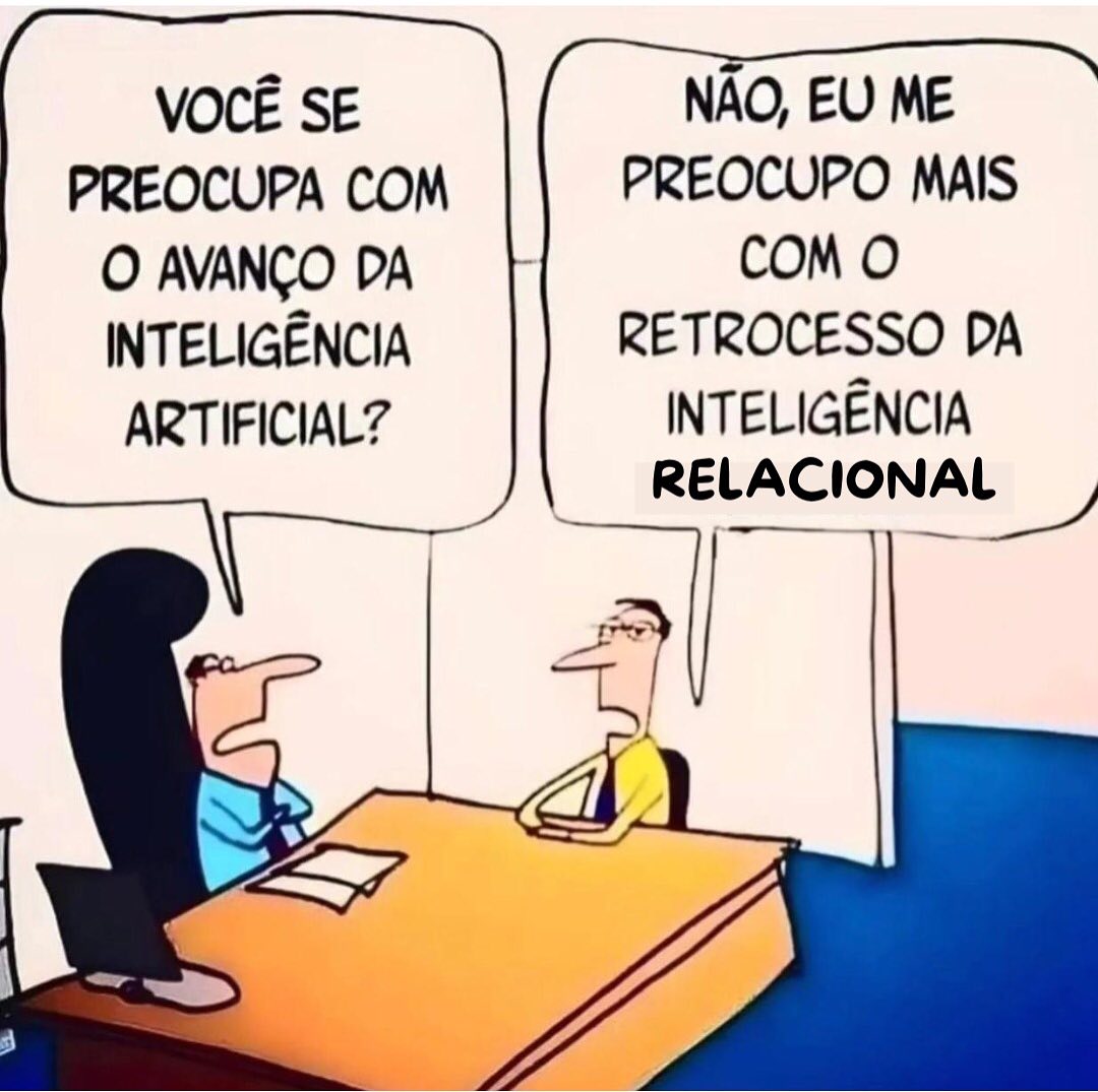 O que me preocupa é que no meio da velocidade tecnológica e das relações digitalizadas, percamos de vista que somos seres biológicos, com necessidades afetivas e relacionais.
Precisamos do olhar, do toque, do afeto.
Precisamos de presença e de conexão.
Para viver melhor, mas também para trabalhar melhor.
#humanskills #inteligenciarelacional #conexõesdequalidade
*Cartoon original com twist meu. Créditos do original desconhecidos. Se souberem, avisem pf.