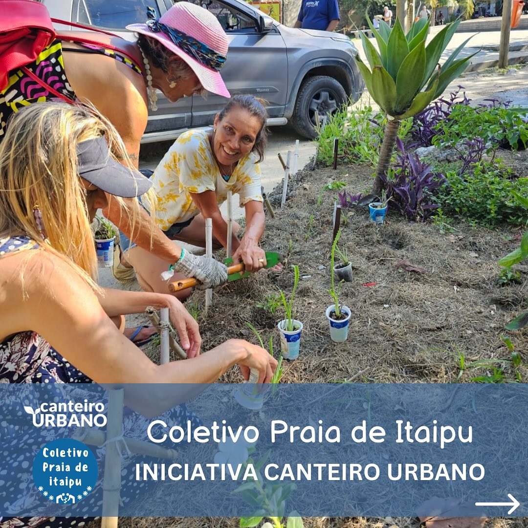 O coletivo Praia de Itaipú vem se desenvolvendo desde 2022 nos canteiros da Praça do Museu de Itaipú. O objetivo inicial era gerar ganhos de paisagem, e de forma coletiva vencer o desafio de plantar comestíveis num espaço público sem água, sem recursos mas com um grande propósito: “Sair da Reclamação e partir para a Ação”. Logo se abriu a oportunidade de fazermos regas com o Biofertilizante e isso fez toda a diferença. Apesar do solo pobre, pouca água os cultivos ganharam vida rapidamente e hoje encantam os que passam e atraem novos parceiros e novas possibilidades. Deste movimento surgiu um grupo de amigos que juntos praticam a verdadeira Alegria de Ser Coletivo.