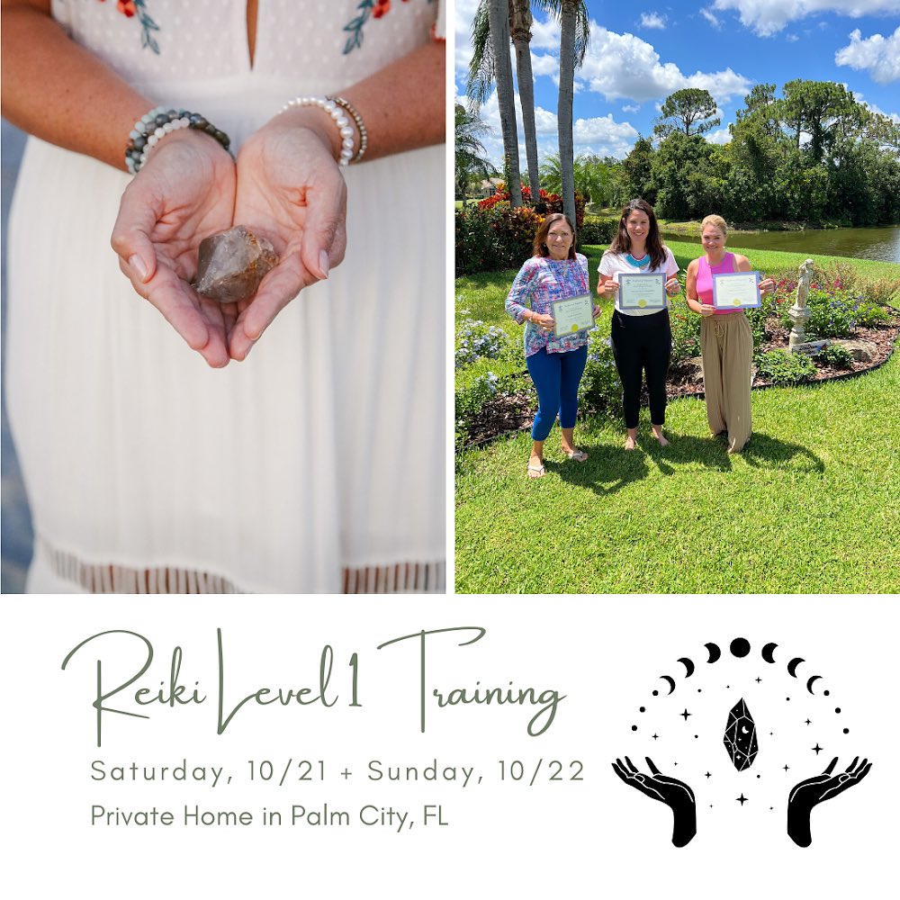Hi friends 💫 Only a few spots left for my next Reiki Level 1 training in October (10/21 + 10/22) in Palm City, FL! Reiki is a spiritual practice and beautiful tool to support physical, emotional, and mental well-being. This training will teach you how to use Reiki on yourself, your loved ones (even pets!) and your everyday life ❤️
Students will receive the Usui Reiki Level 1 Attunement which opens you up to channeling the Universal Life Force Energy to do Reiki 🤲 This will be a fun and healing weekend with meditations, insights and interactive conversations, and a deeply healing and transformative experience amongst new friends 😍
DM with questions and link in Bio to sign-up.
Much love,
Lauren