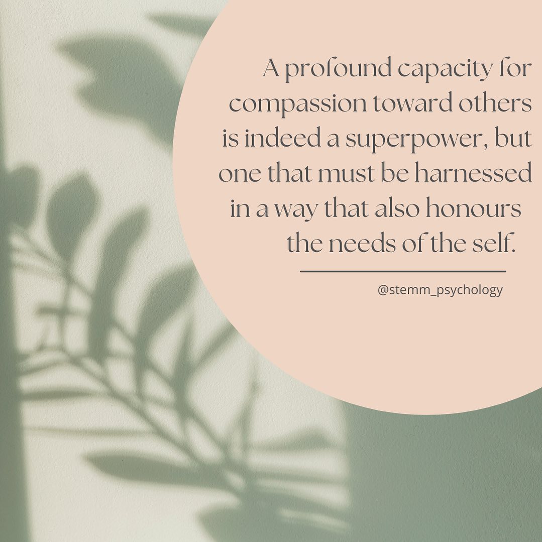 Compassion, boundaries and self-care can be your power-trio when balanced well. Take care of you, too.
#partsofus #internalfamilysystems #clinicalpsychologist #psychologist #psychologistsofinstagram #therapistsofinstagram #therapy #psychology #psychologistbrisbane #paddingtonbrisbane #emotions #letsheal #cptsd #depression #anxiety #mentalhealthmatters #mentalhealth #emotionregulation #distresstolerance #dbt #schematherapy #compassion #boundaries #limitsetting #selfcare #vicarioustrauma #selfsacrifice #peoplepleasing