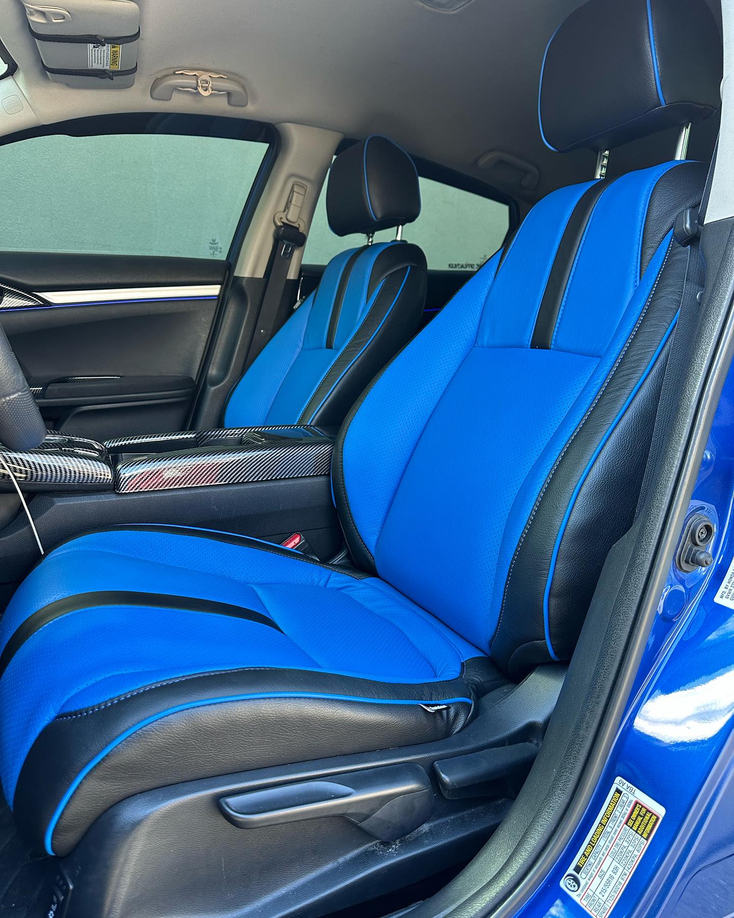 Honda Civic was in for new @katzkin_leather upholstery. #honda #civic #leather