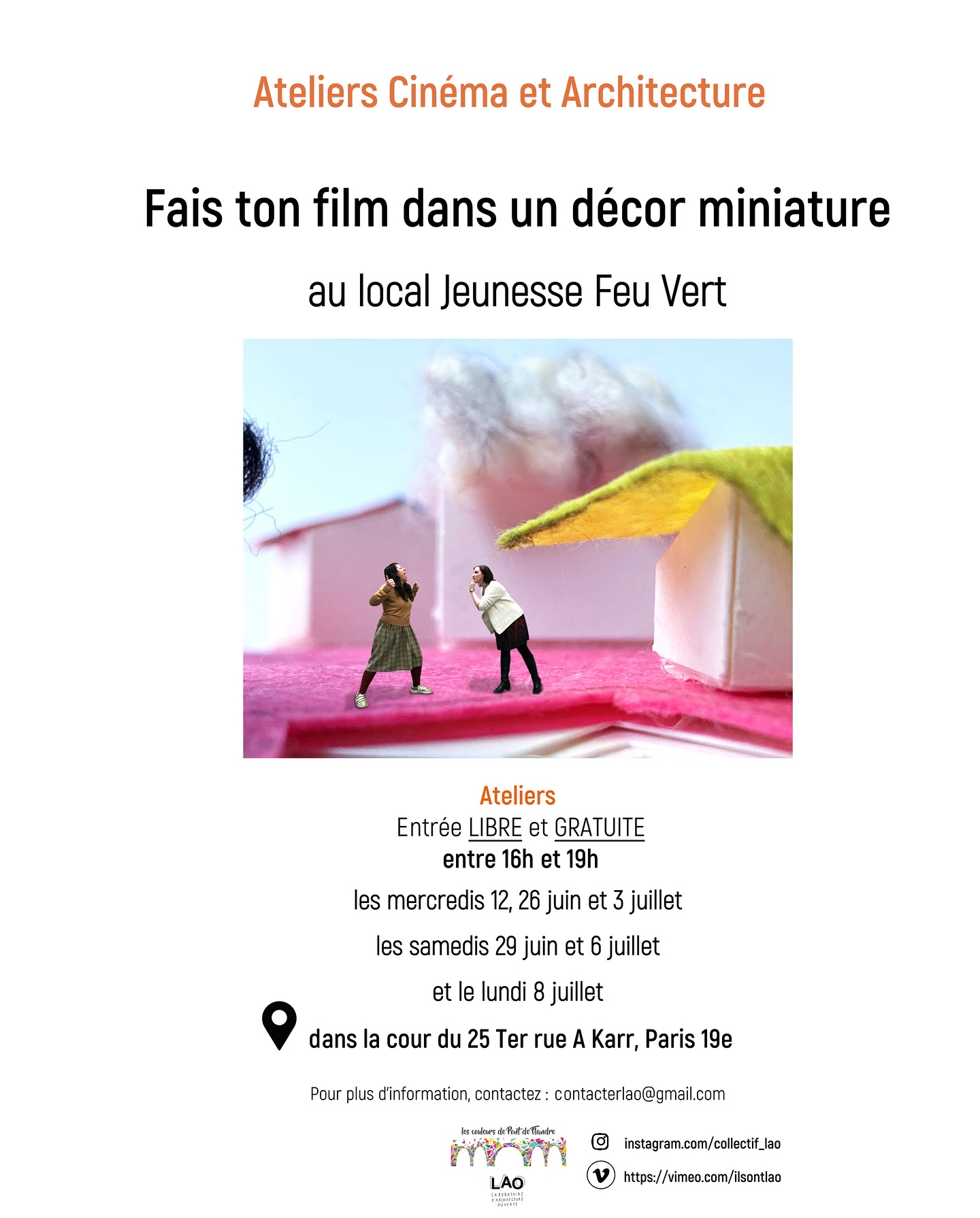 Bonjour les amis des couleurs, on est très content de vous proposer les ateliers « HABITER SON IMAGINAIRE ». Découvrez nos dates de cet été qui se réaliseront dans la cour du 25, rue Alphonse Karr. Venez nombreuses et nombreux 🏝️❤️