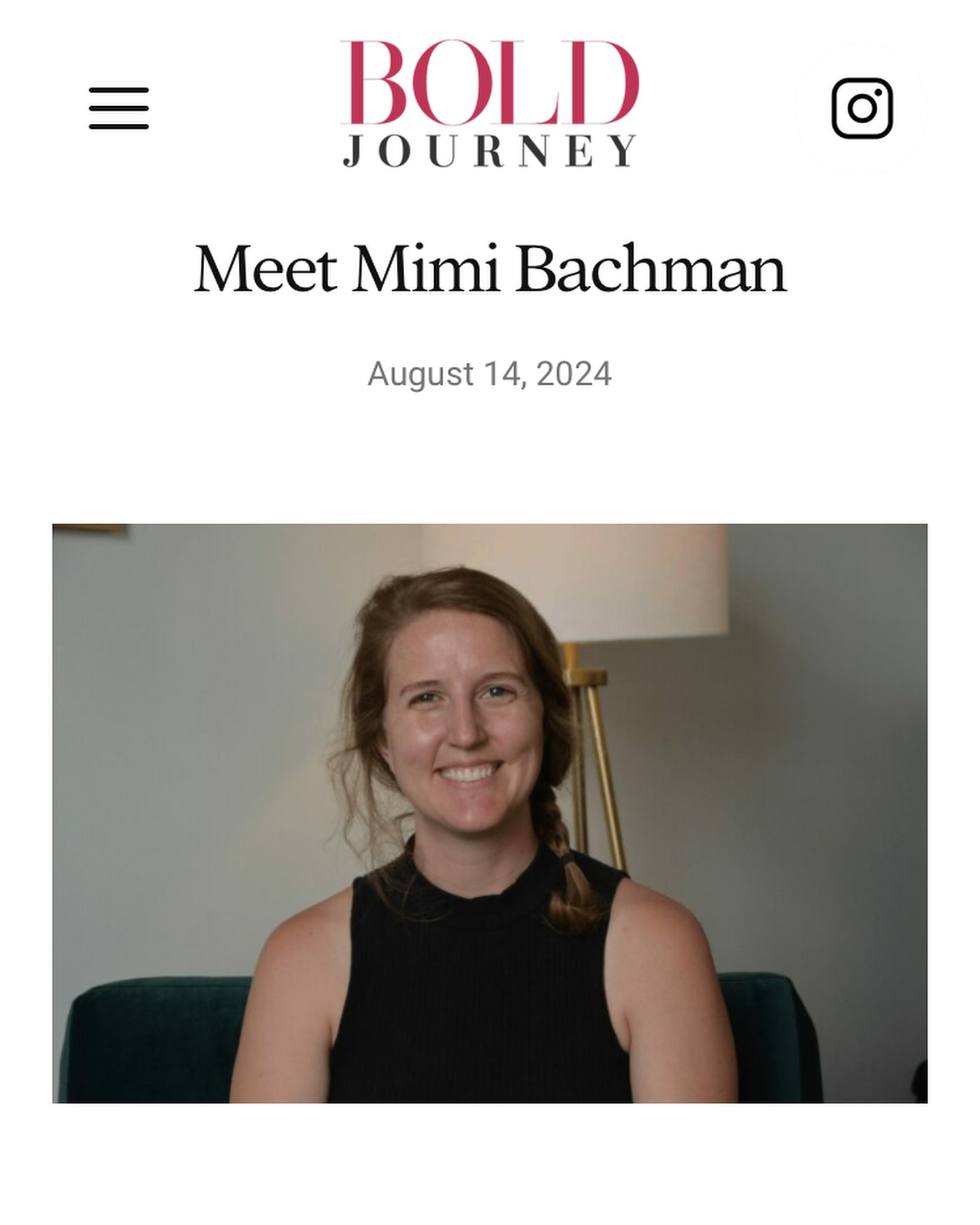 Thank you so much to Bold Journey for reaching out to interview me about my practice ✨ check it out to learn a bit more about my own healing journey and how I work in my practice!
You can click the link in my bio or go to https://boldjourney.com/meet-mimi-bachman/ to read the article.
