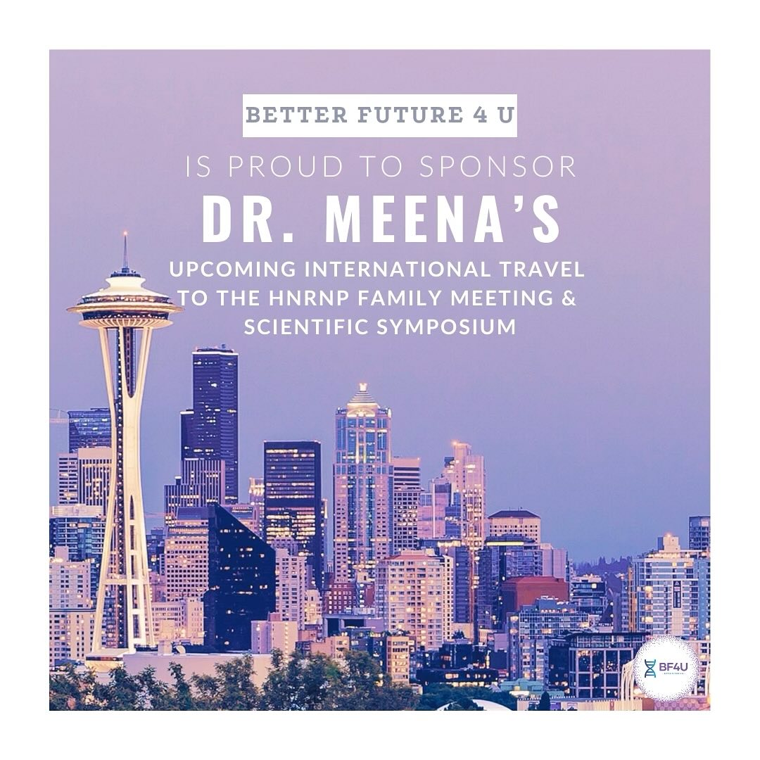 🌟 Better Future 4 U is thrilled to announce that we have financially sponsored Dr. Meena Balasubramanian’s flights to attend the HNRNP Family Meeting and Scientific Symposium! Dr. Meena is a world expert in HNRNPU. 🎉 This incredible opportunity wouldn’t be possible without your generous donations. 💜
Dr. Meena will provide information on the upcoming zebrafish project our foundation has sponsored, connect with HNRNPU families in attendance, and continue her critical research into HNRNPU. Together, we are making strides towards a brighter future. Thank you for your unwavering support! 🌍💫
.
.
.
#BetterFuture4U #HNRNPU #RareDisease #Research #Advocacy #Community #Hope #ThankYou #BF4U #SupportScience