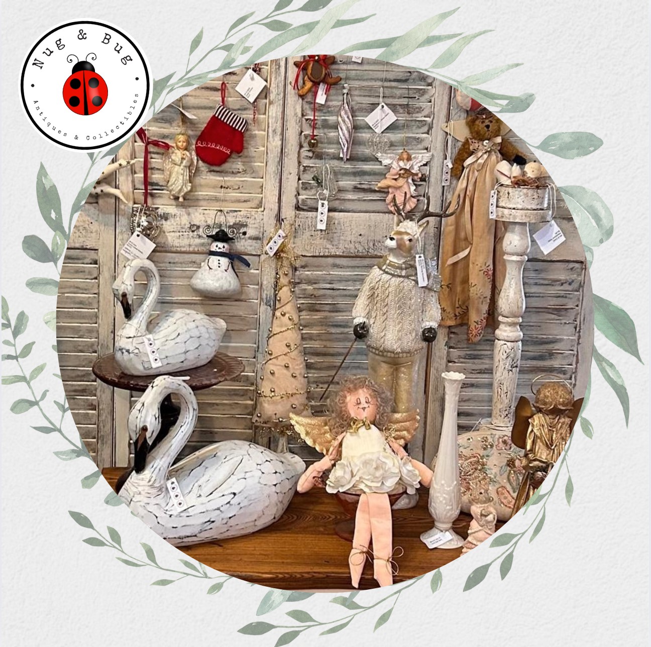 New Items Added Daily!!
โ๏ธ Will it be a white Christmas in Connecticut this year? We can't say for sure, but we DO know there's plenty of White Christmas magic waiting for you at Nug & Bug! ๐คโจ
From charming swans to angelic decor, new treasures are being added dailyโcome find the perfect piece for your holiday home or gift list! ๐๐
.
.
#antique #furniture #furnitureflip #reclaimed #collectible #jewelry #instagood #love #verabradley #connecticut #boutique #rarefinds #NugAndBugAntiques #MarlboroughCT #HolidayMemories #ShopLocal #VintageChristmas