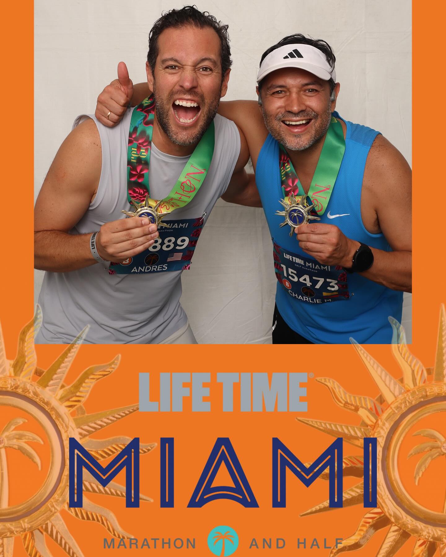 Throwing it back to an epic day @themiamimarathon 🏃♂️🌴 Celebrating our amazing finishers and their hard-earned medals. #MiamiMarathon #ThrowbackThursday”