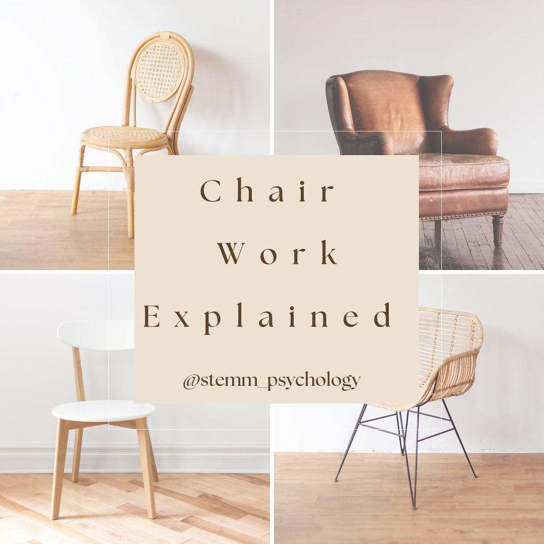 🪑Understanding Chair Work in Therapy 🪑
Has your therapist suggested you try “Chair Work” and you thought it sounded a bit strange? Yes, Chair Work can feel a bit odd at first, but it is often a key experiential technique used within both Schema Therapy, and many other therapeutic approaches, and many of my clients are quite surprised how useful it can be in their therapy journey.
Chair work can give voice to our inner parts, helping us to explore, understand, and resolve internal conflicts and learned patterns of thinking and behaving. It involves using chairs to represent different parts of the self, or in some cases, different people in a client’s life. This generally allows for a more embodied and interactive approach to therapy, and one which assists deeper emotional engagement.
🪑🪑🪑What Does it Look Like In Action?
* In chair work, several chairs are laid out in various positions around the room, with each chair representing a different part of self (or, different people in a clients life). For instance, depending on the purpose of the chair work, we might have the inner critic chair, the vulnerable child chair, the anxious over controller chair, the detached protector chair etc (amongst others).
* Role-playing: chair work can then involve either imagining or acting out dialogues between the conflicting parts of yourself or with significant others, or considering how each part of self might answer specific questions (e.g in speaking to your detached protector, we might ask it “why are you showing up? What are you trying to protect (client name) from?)
* Perspective-taking: Whilst not always required, often physically moving between chairs to experience different viewpoints and to help visualise different parts of self can be useful.
* Increased Self-Awareness and Emotional release: often clients find chair work enables them to more deeply connect with and understand different parts of their self, and assists with processing emotions in a safe, controlled environment.
So even if chair work does seem a bit odd when your therapist suggests it, I’d definitely recommend leaning in and giving it a go. It really can be surprising what we learn!