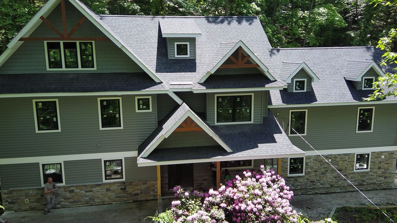 Some recent shots of the new PA house that came out of the ashes, literally. I love the unfinished interior shots. They often have a soft, ethereal quality. Almost done!