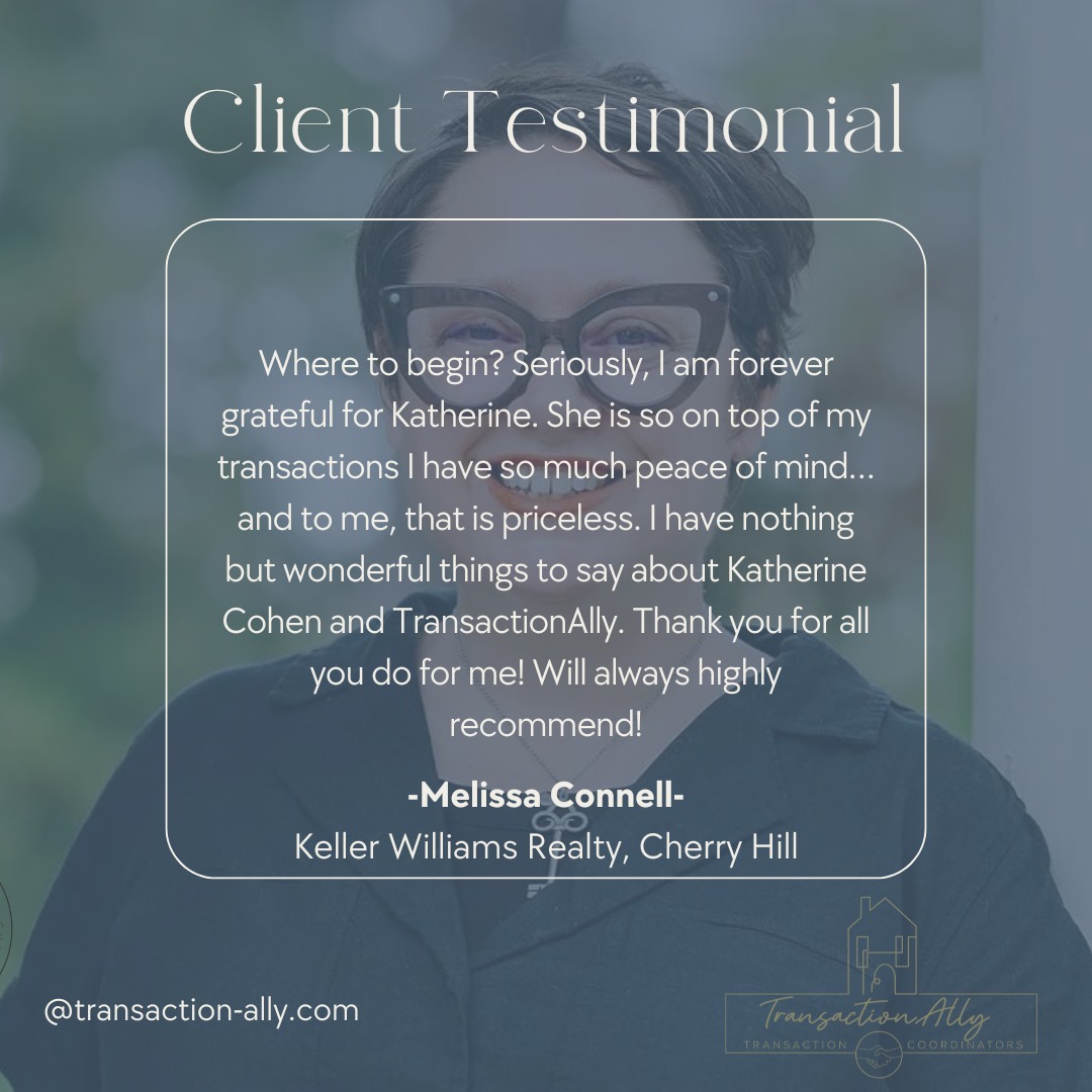 Our happy clients are our biggest reward! Thank you Melissa from all of us at TransactionAlly!